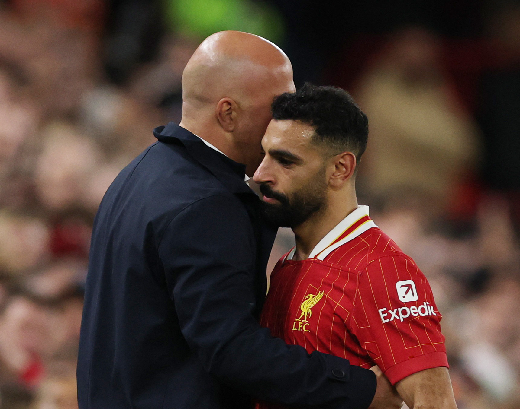 Arne Slot et Mohamed Salah