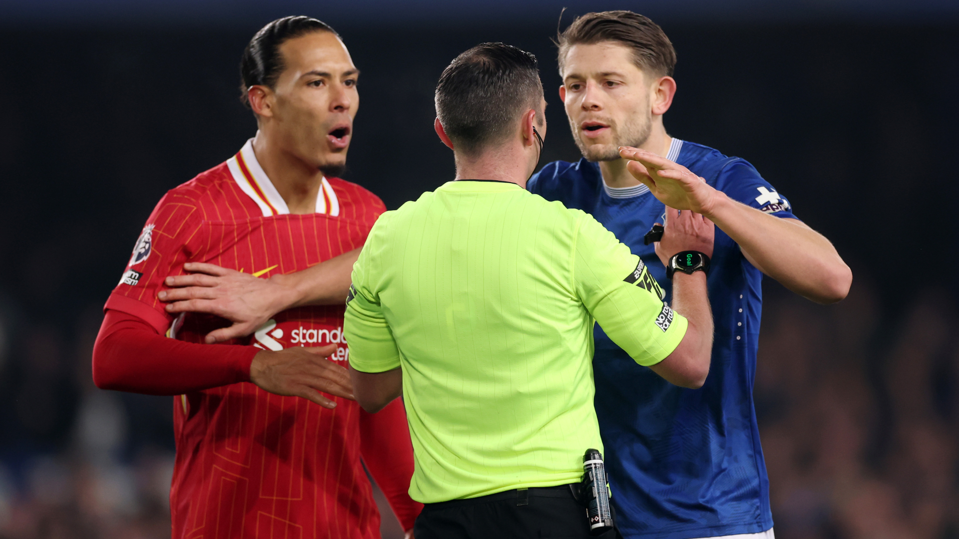 Van Dijk slams referee after derby