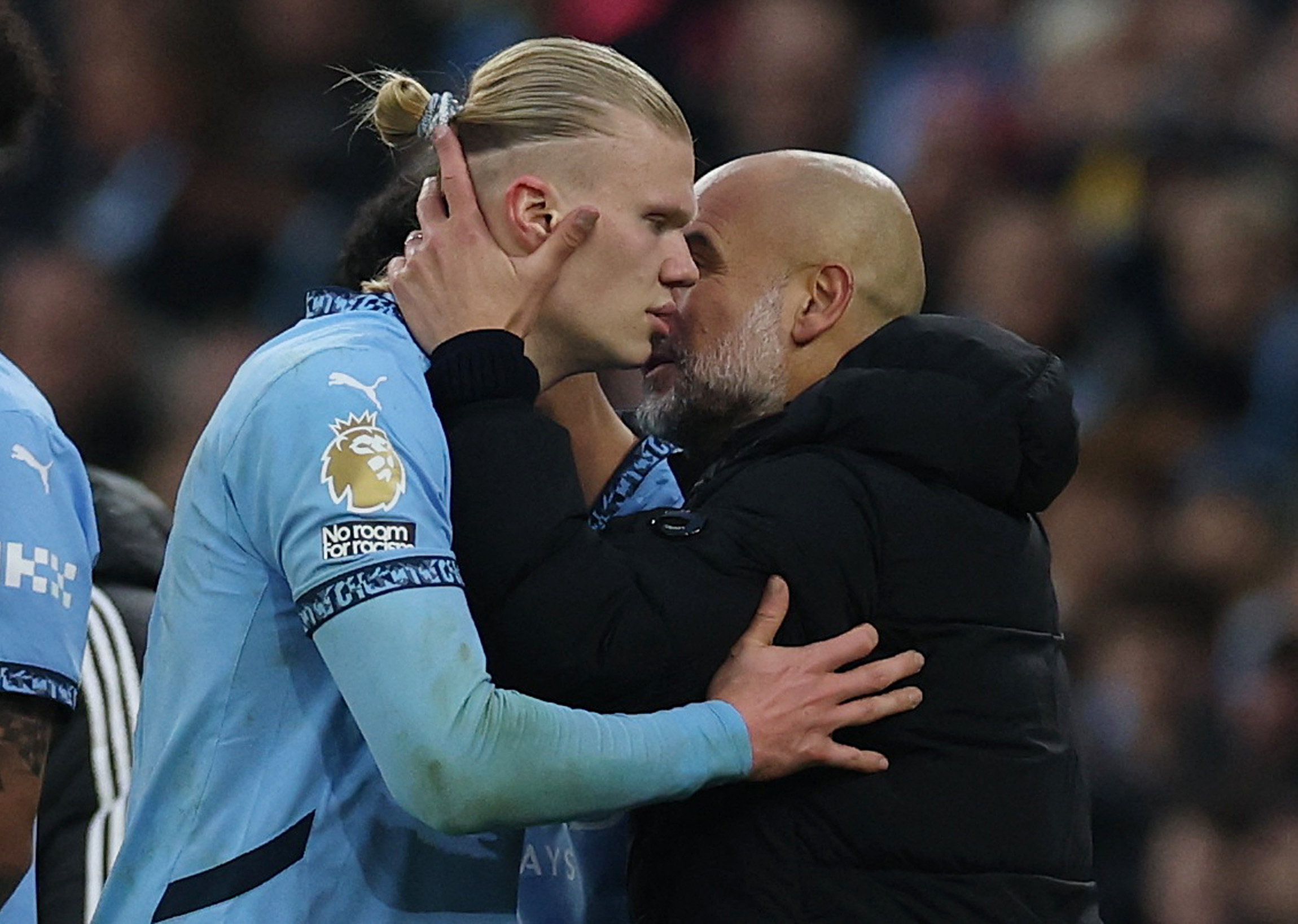 Erling Haaland et Pep Guardiola