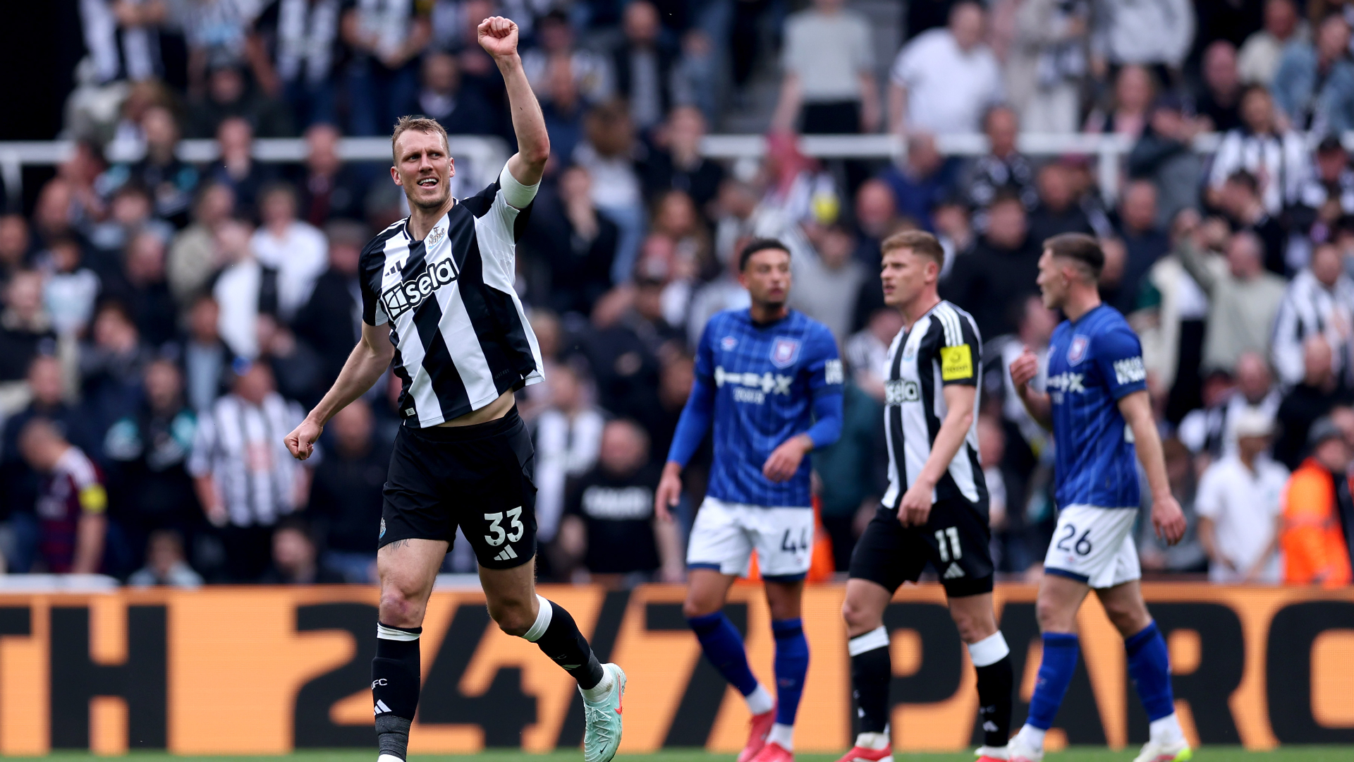 Report: Newcastle 3-0 Ipswich Town