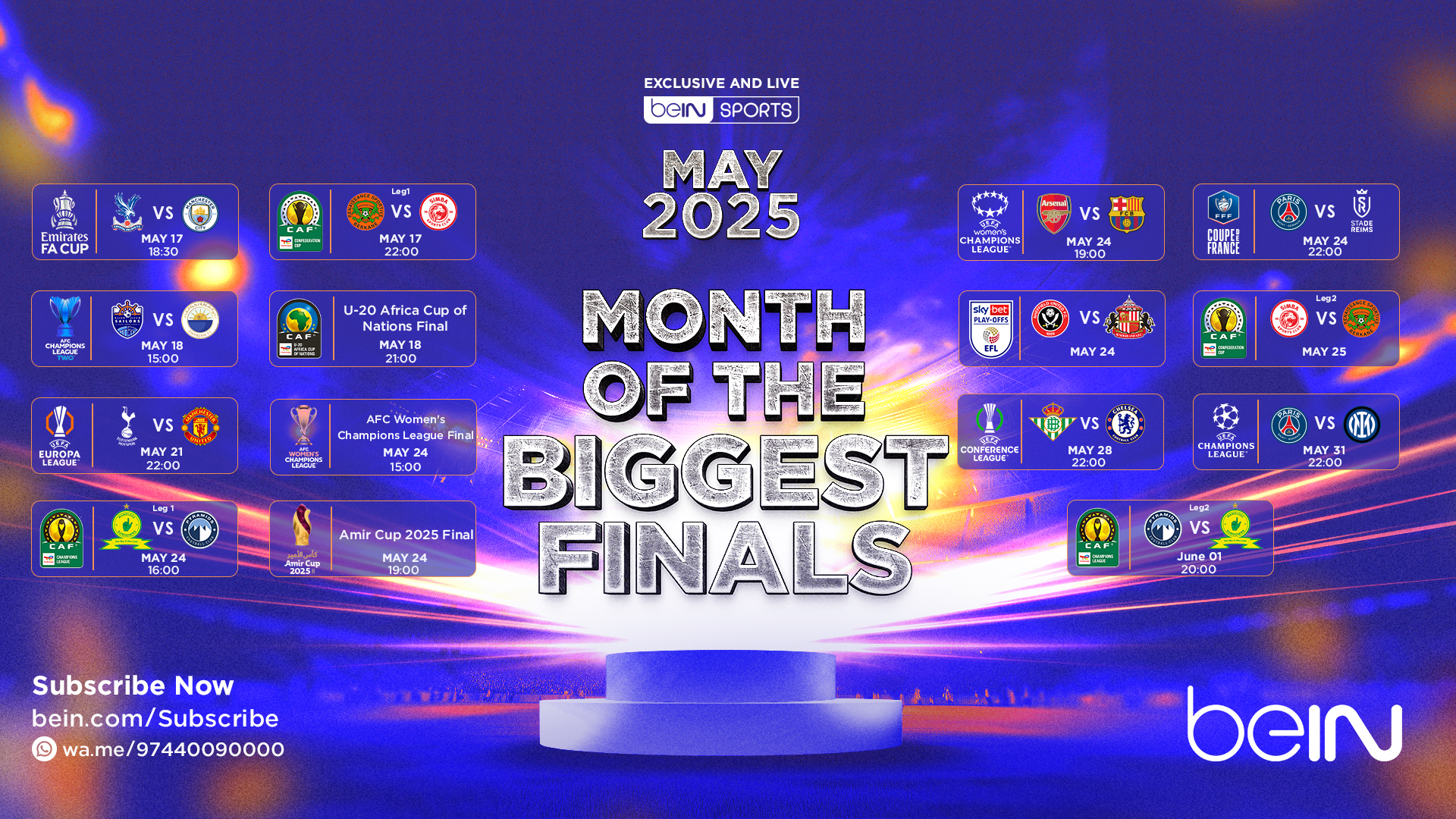 May: Month of the Big Finals
