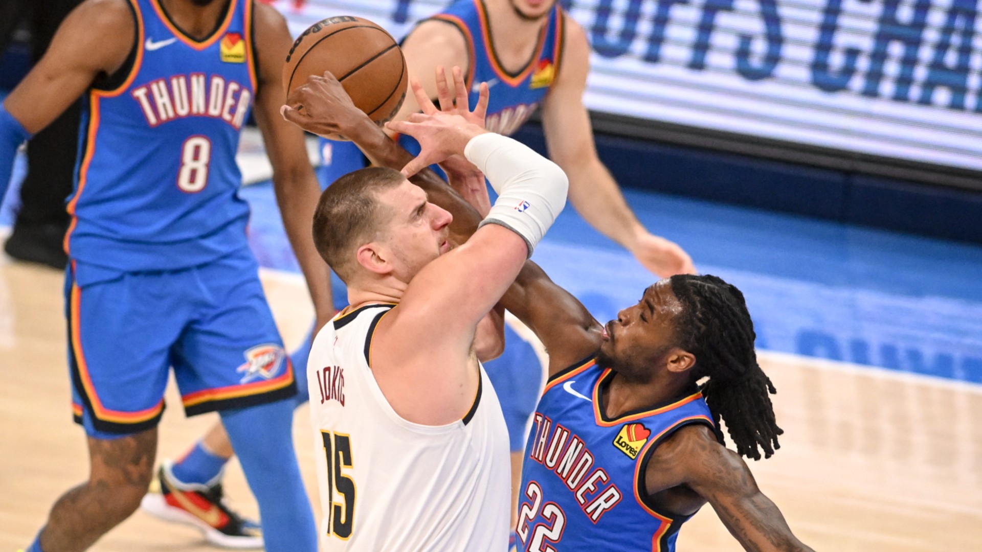 Thunder rout Nuggets to advance