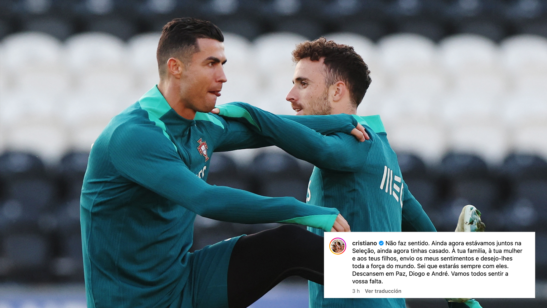 Cristiano Ronaldo y Diogo Jota