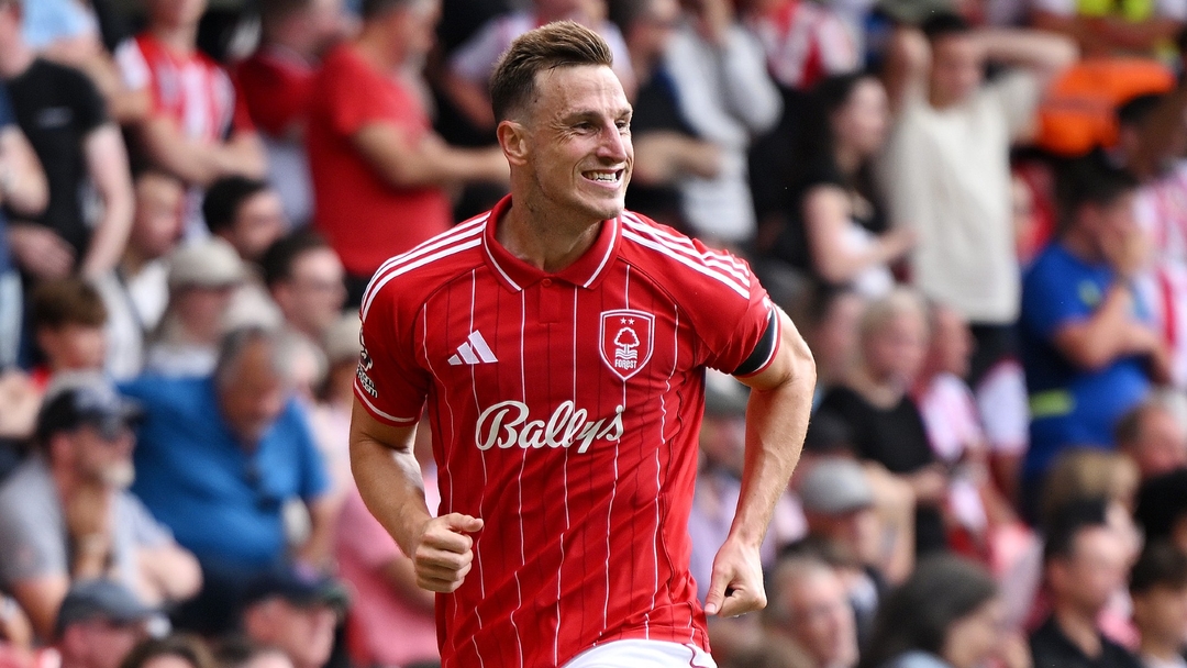 Nottingham Forest player celebrating