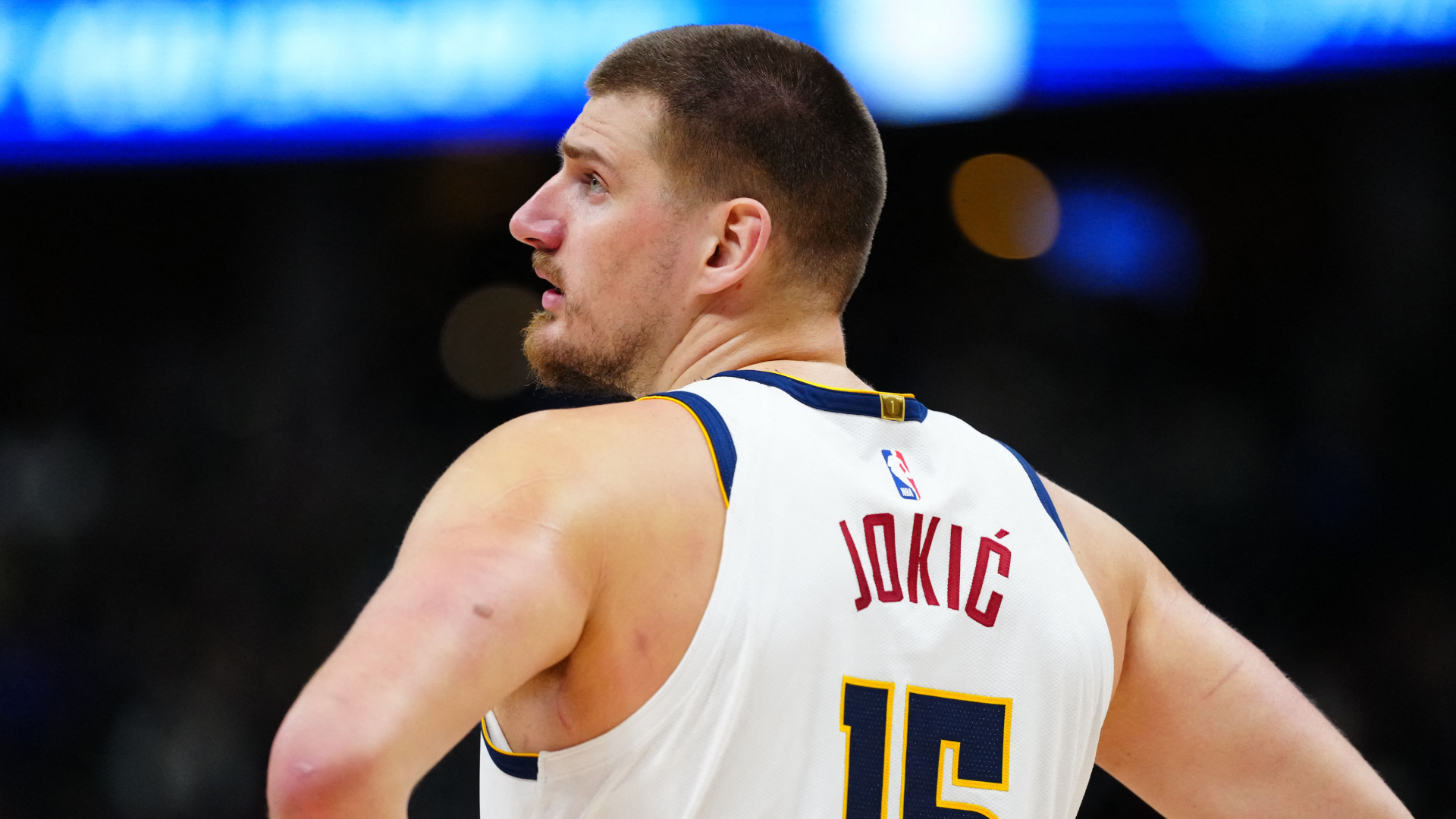 Nikola Jokic playing for Denver Nuggets.