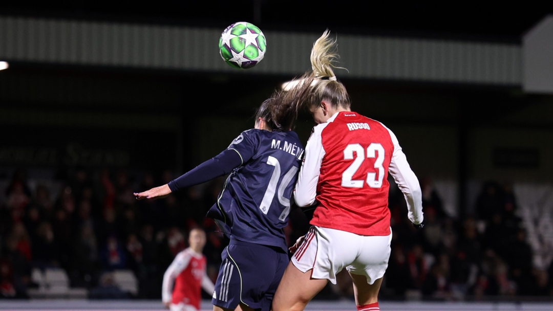 Arsenal 2-1 Real Madrid: Russo's pair of headers seal comeback win ...