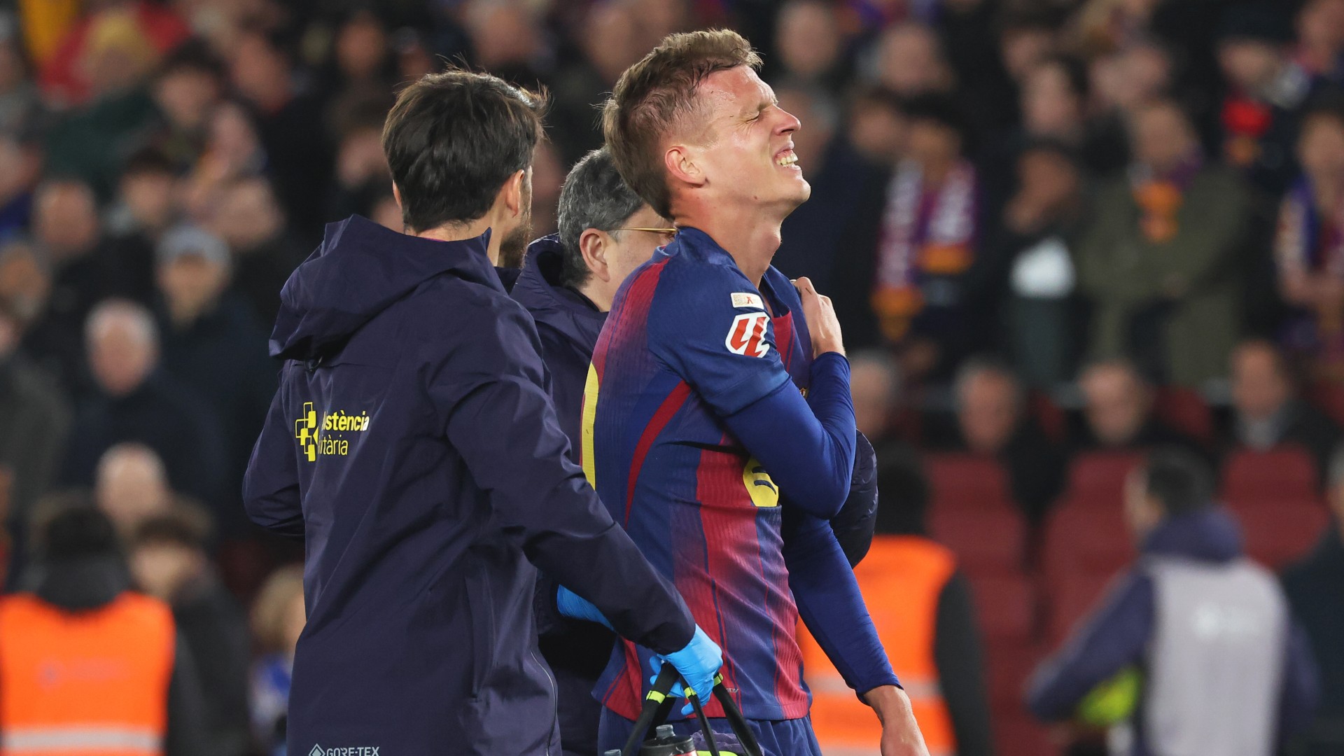 Olmo sidelined with shoulder issue