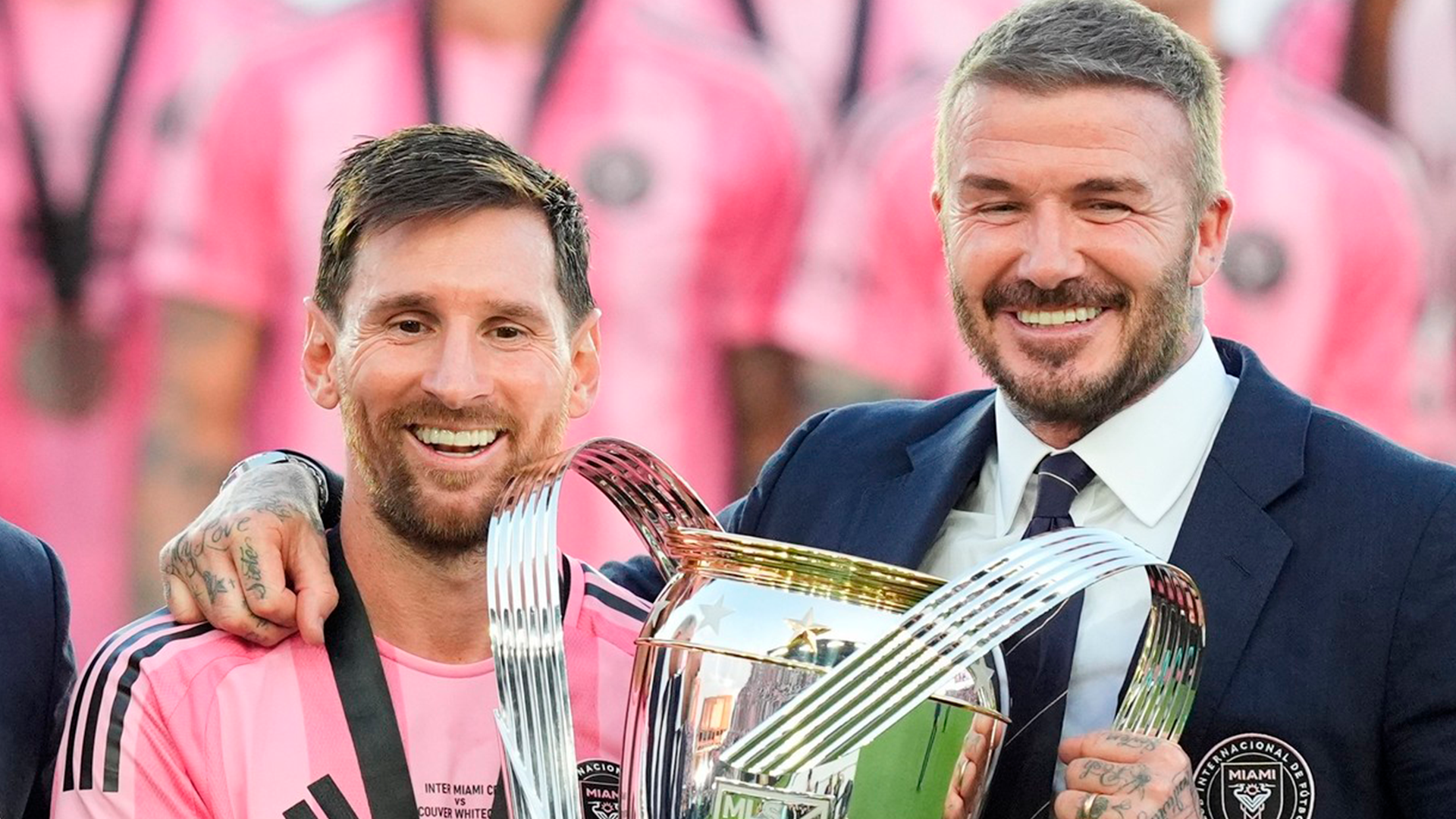 Lionel Messi y David Beckham