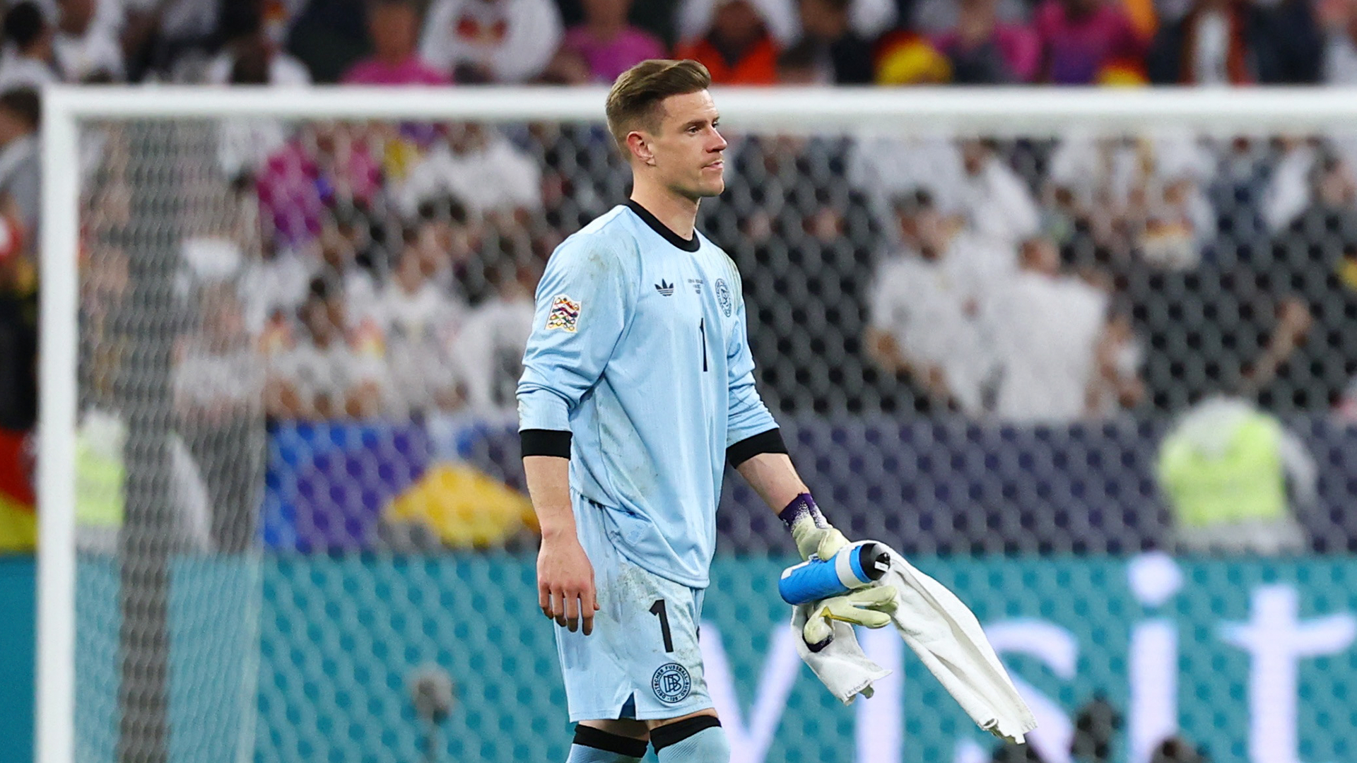 Marc-André ter Stegen durante un partido con la selección de Alemania.