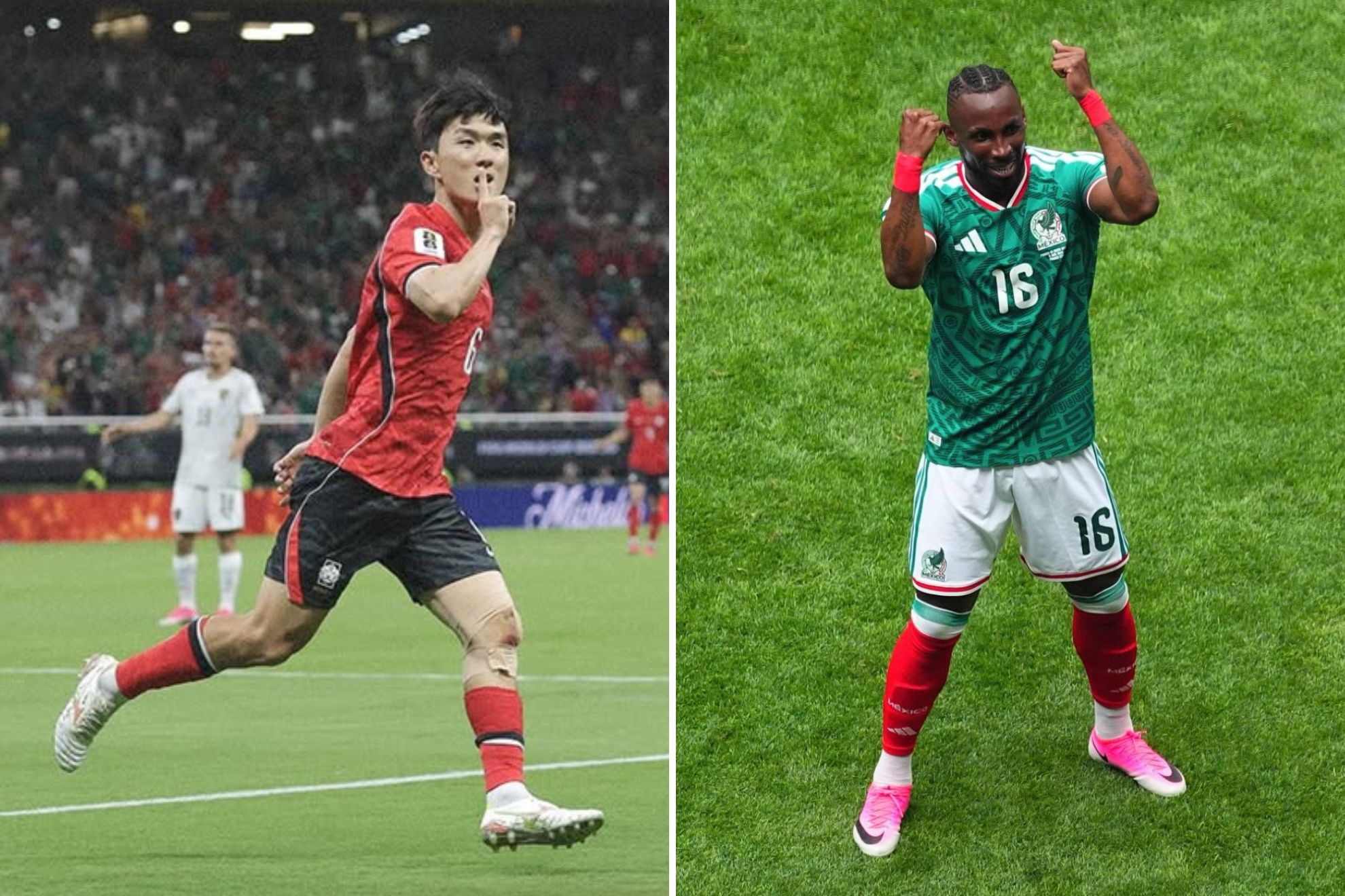 Mexican and Korean fans face off
