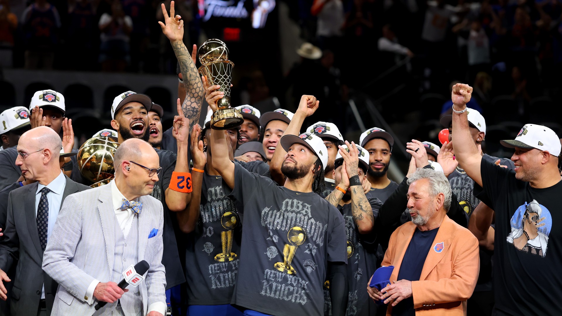 Knicks rally again to win NBA title