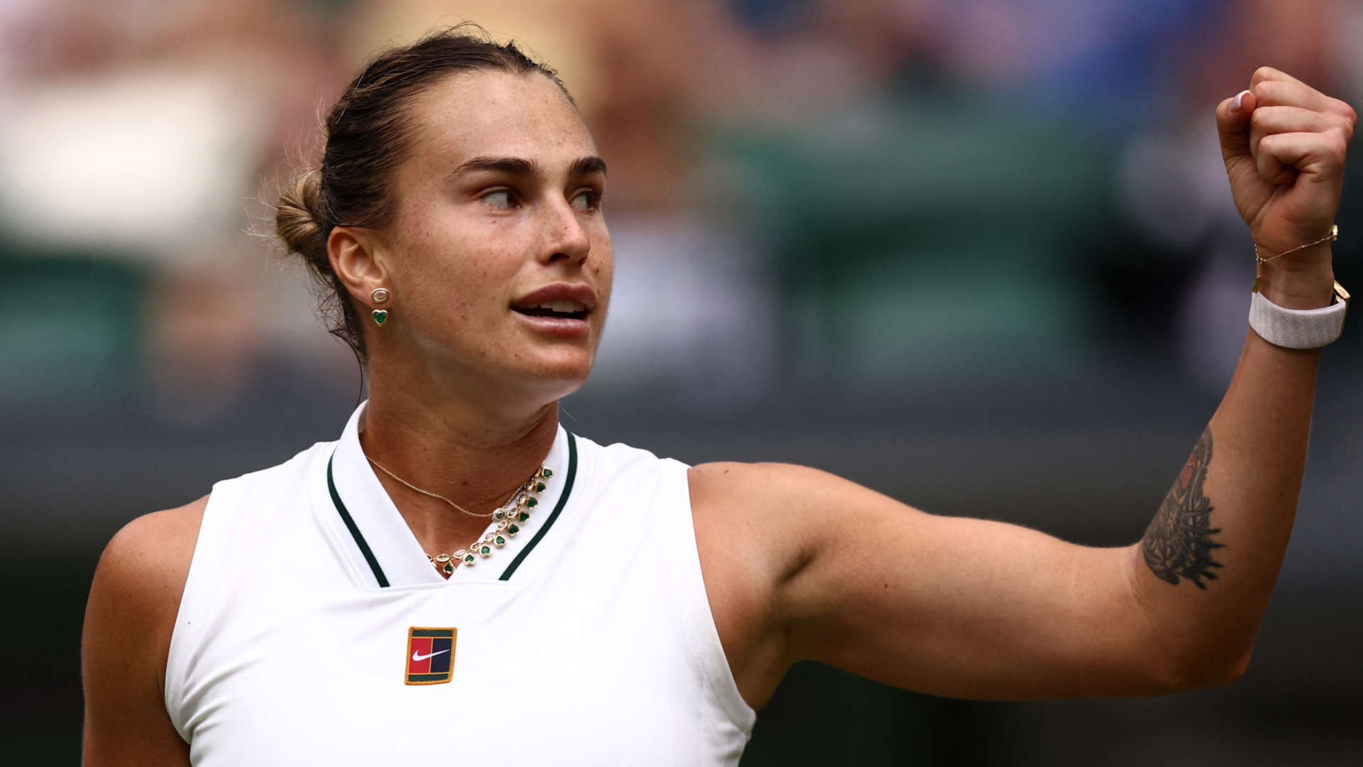 Sabalenka saves set points in win