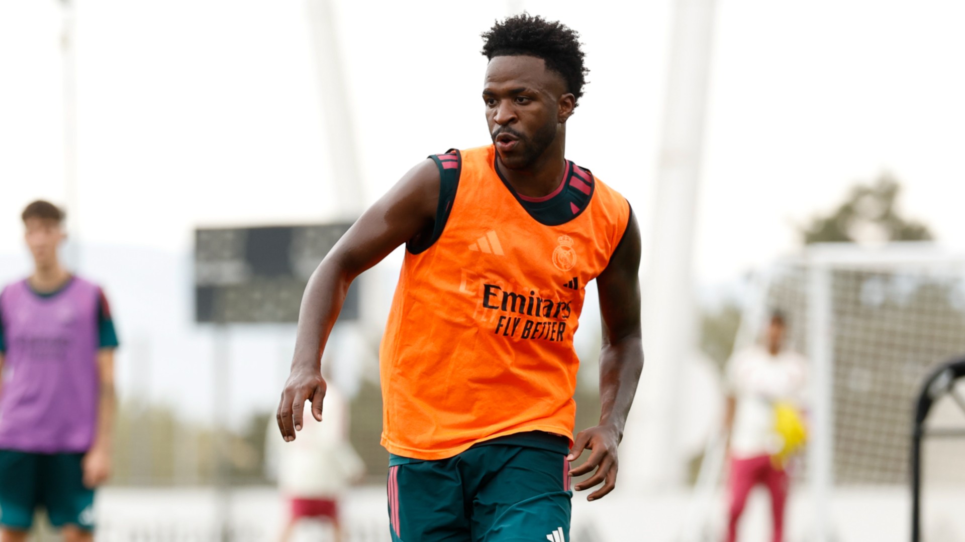 Vini back in Real Madrid training