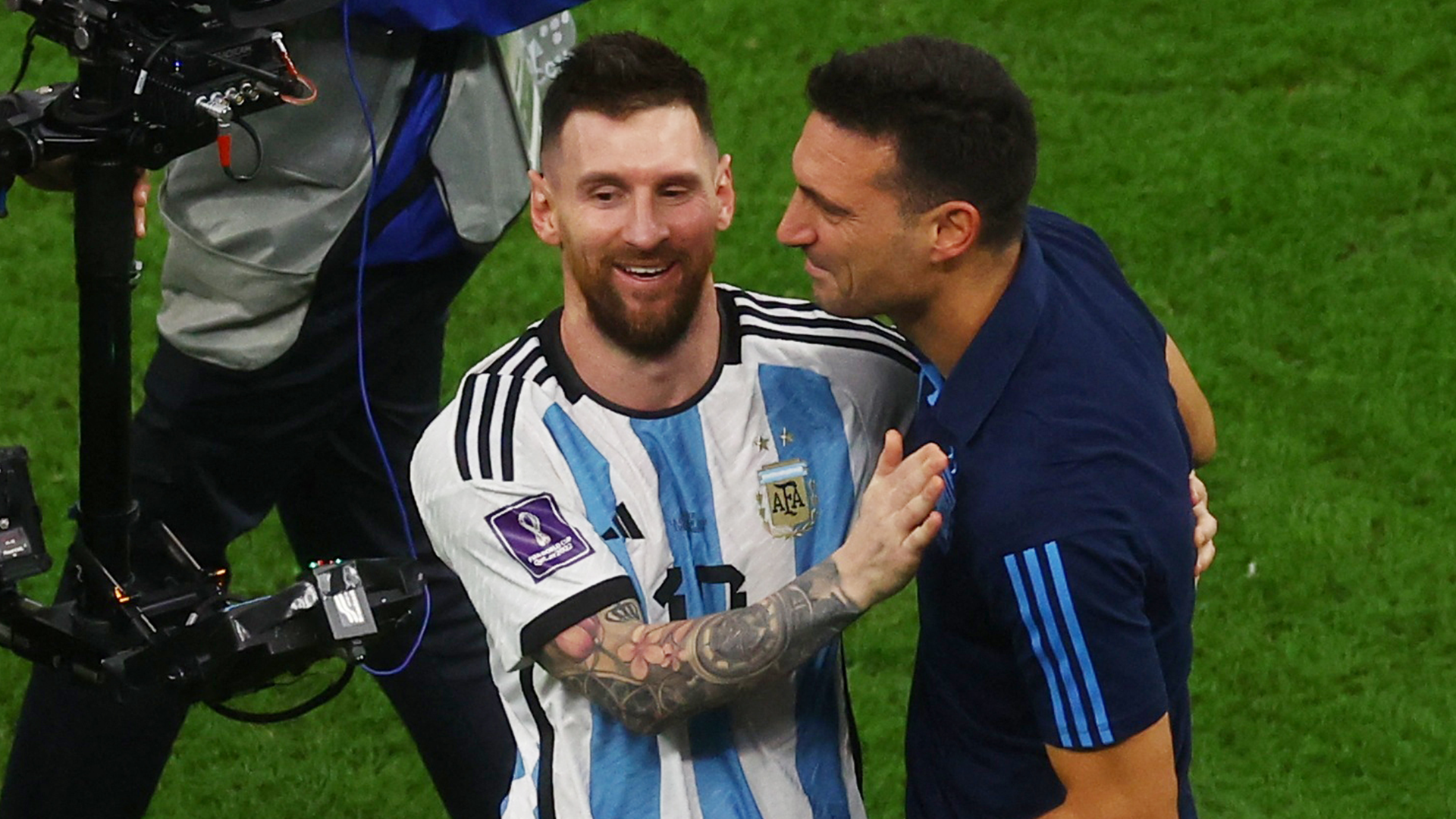 Lionel Messi y Lionel Scaloni