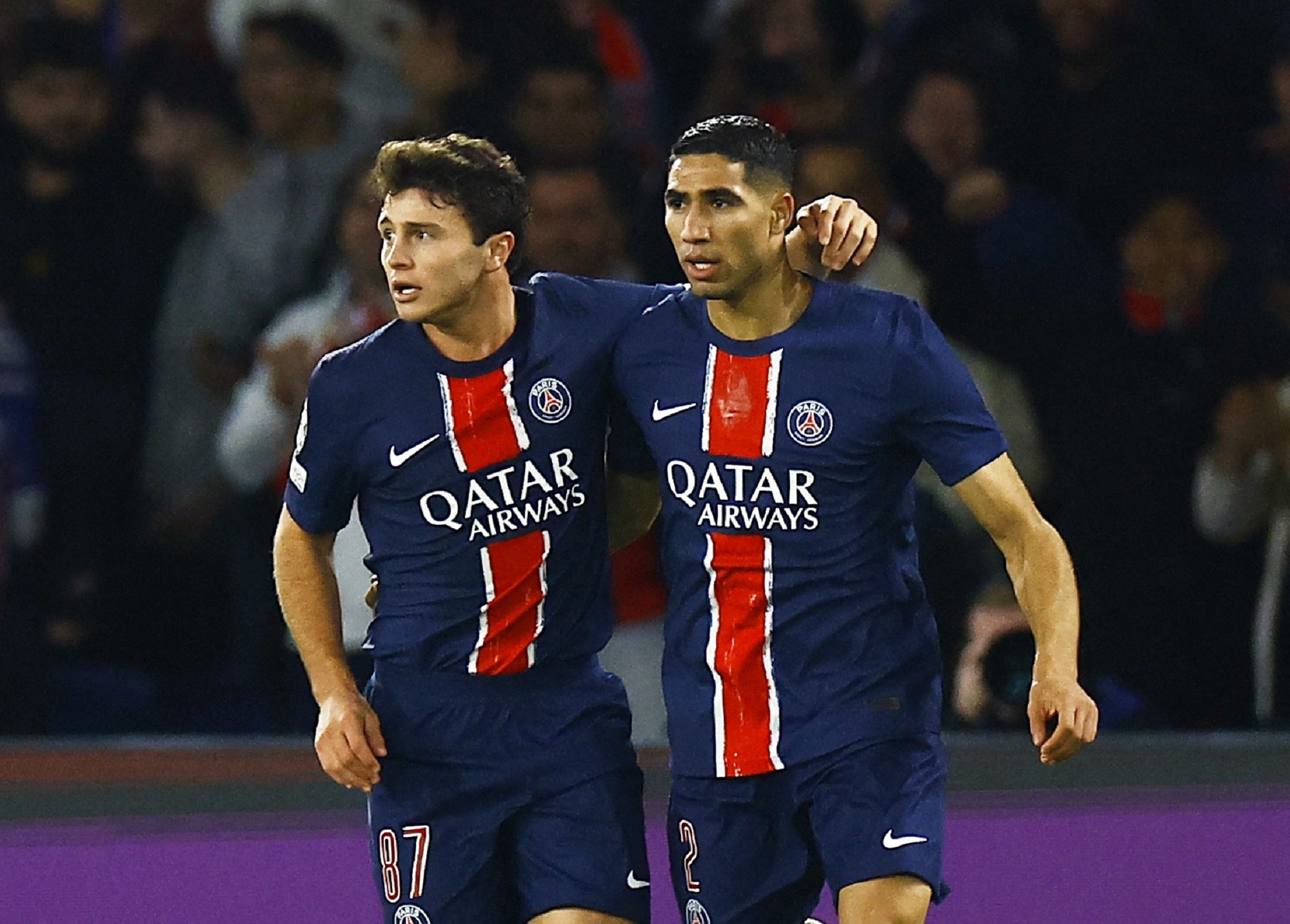 Achraf Hakimi celebrates