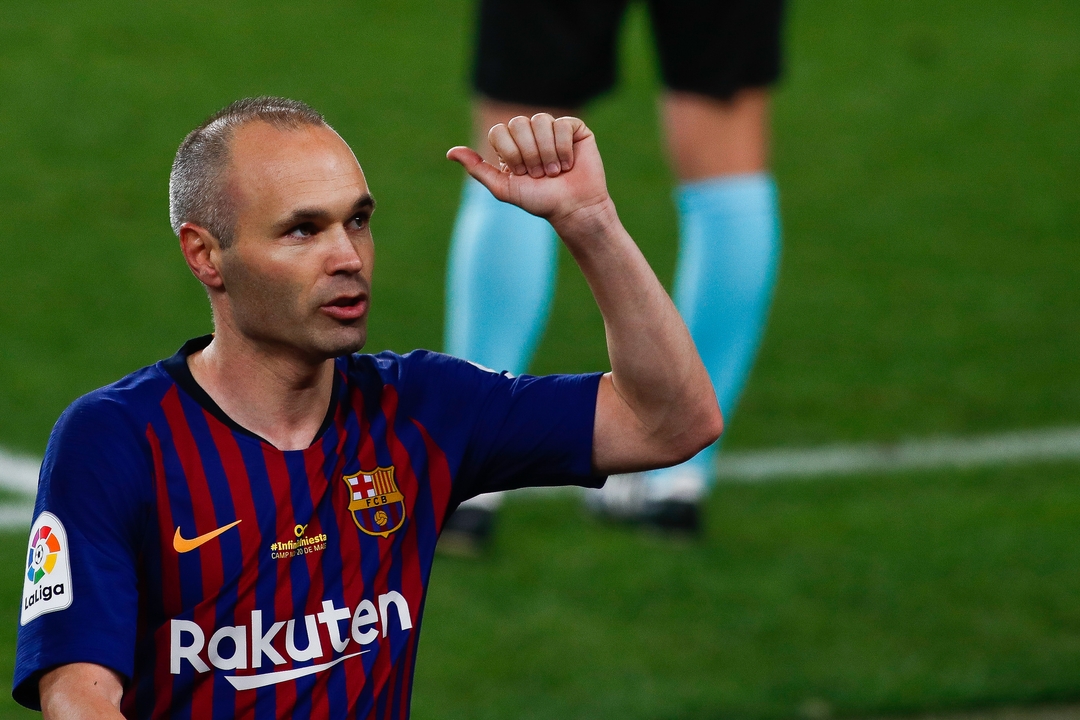 Andres Iniesta Espagne Barcelone Photo Autographe Encadrée A4 - Édition Premium