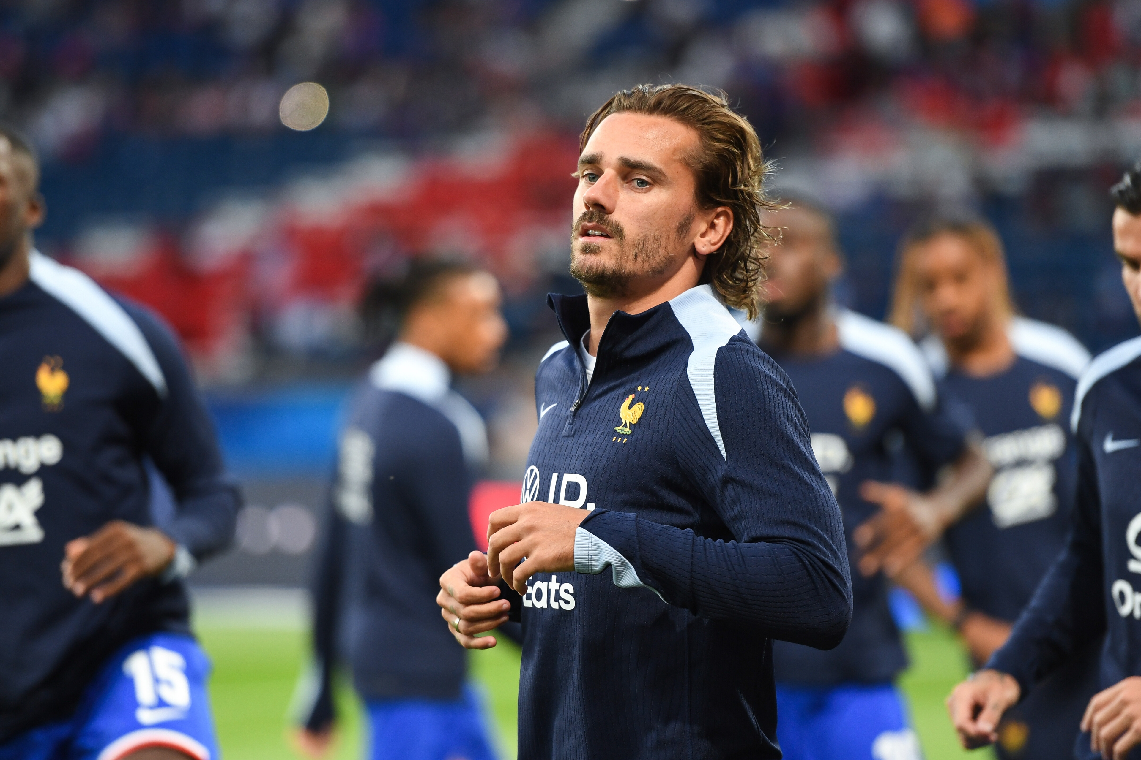 Antoine Griezmann échauffement Belgique