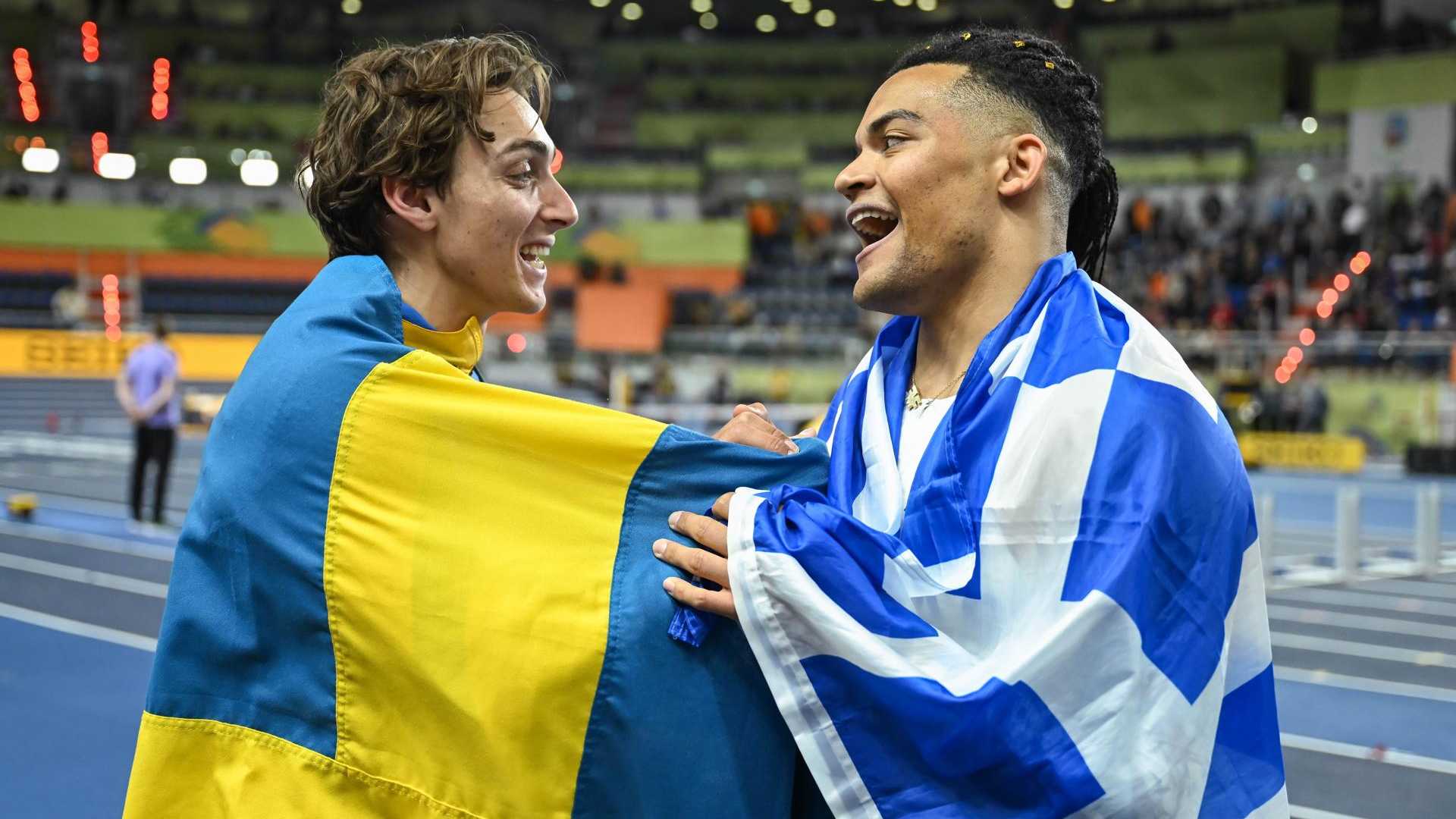 Armand Duplantis y Emanuil Karalis