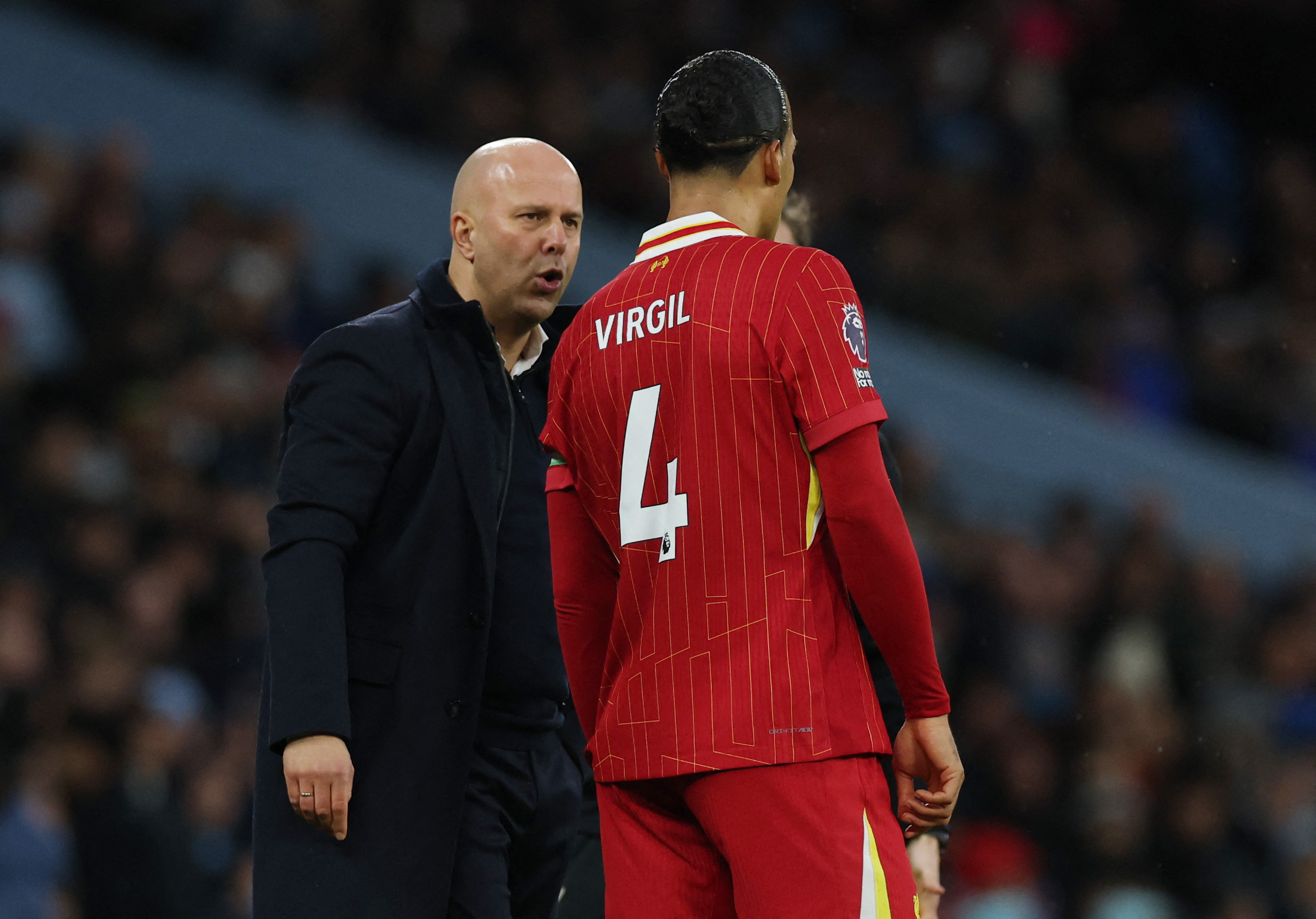 Arne Slot et Virgil van Dijk