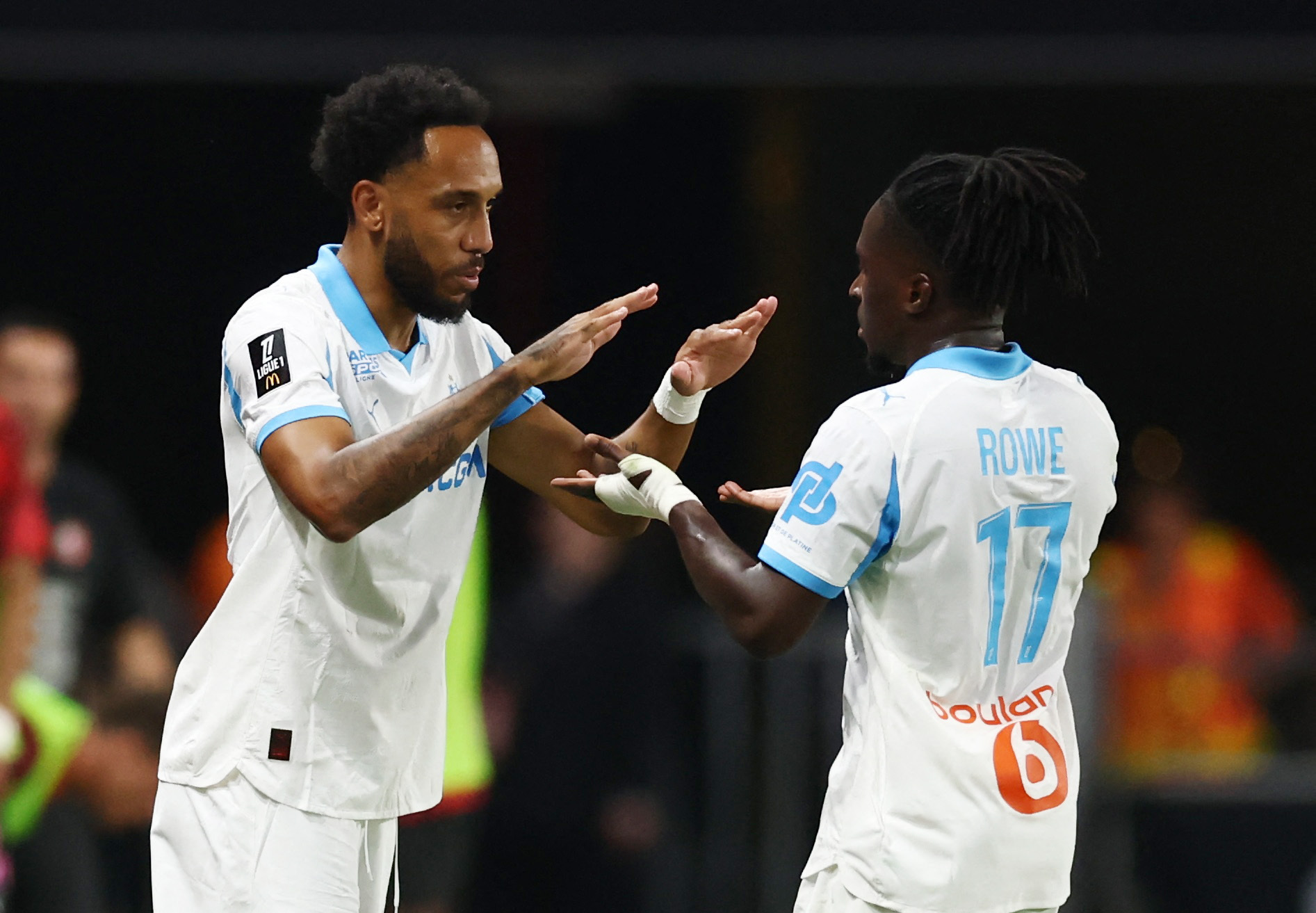 Aubameyang et Jonathan Rowe