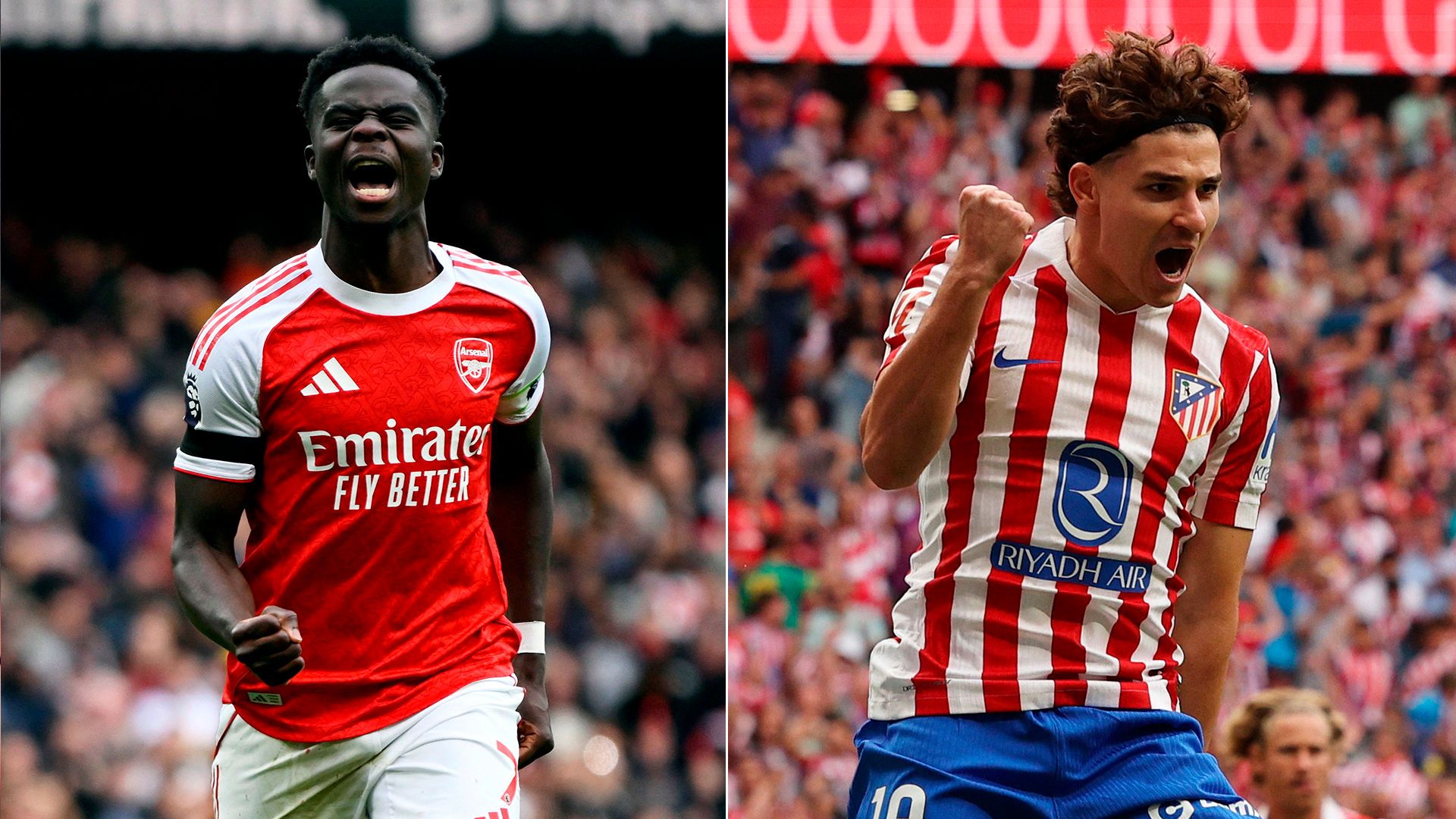 Bukayo Saka and Julián Álvarez
