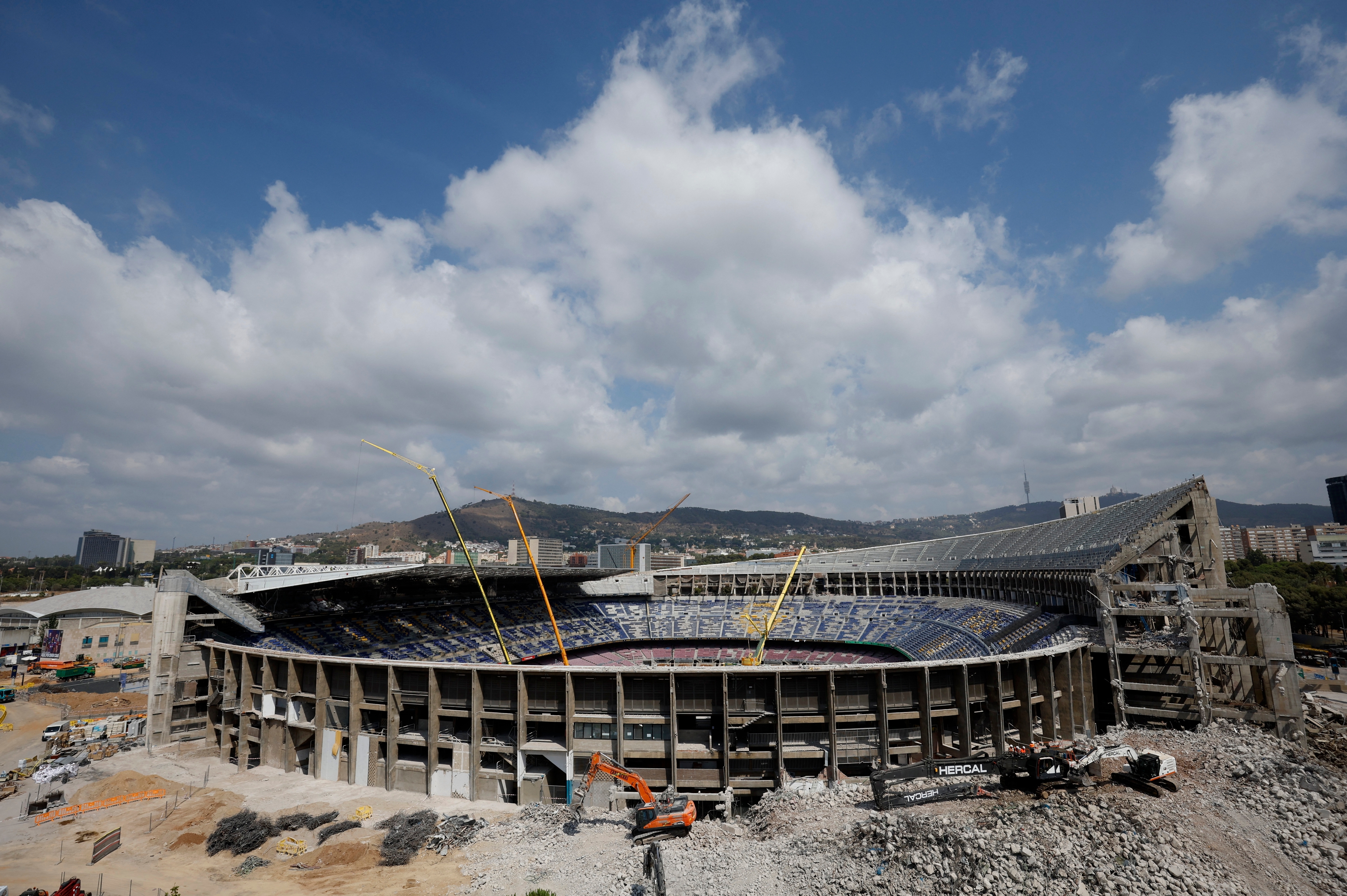Camp Nou travaux destruction