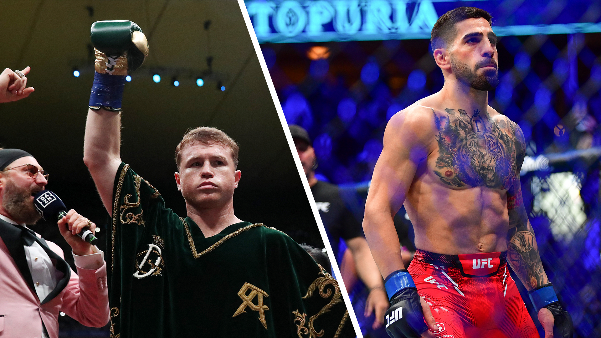 Canelo Álvarez and Ilia Topuria