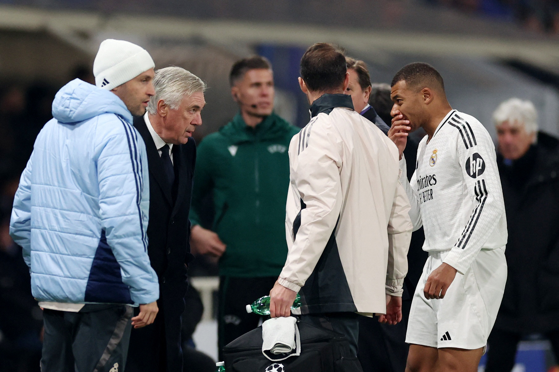 Carlo Ancelotti et Kylian Mbappé Atalanta