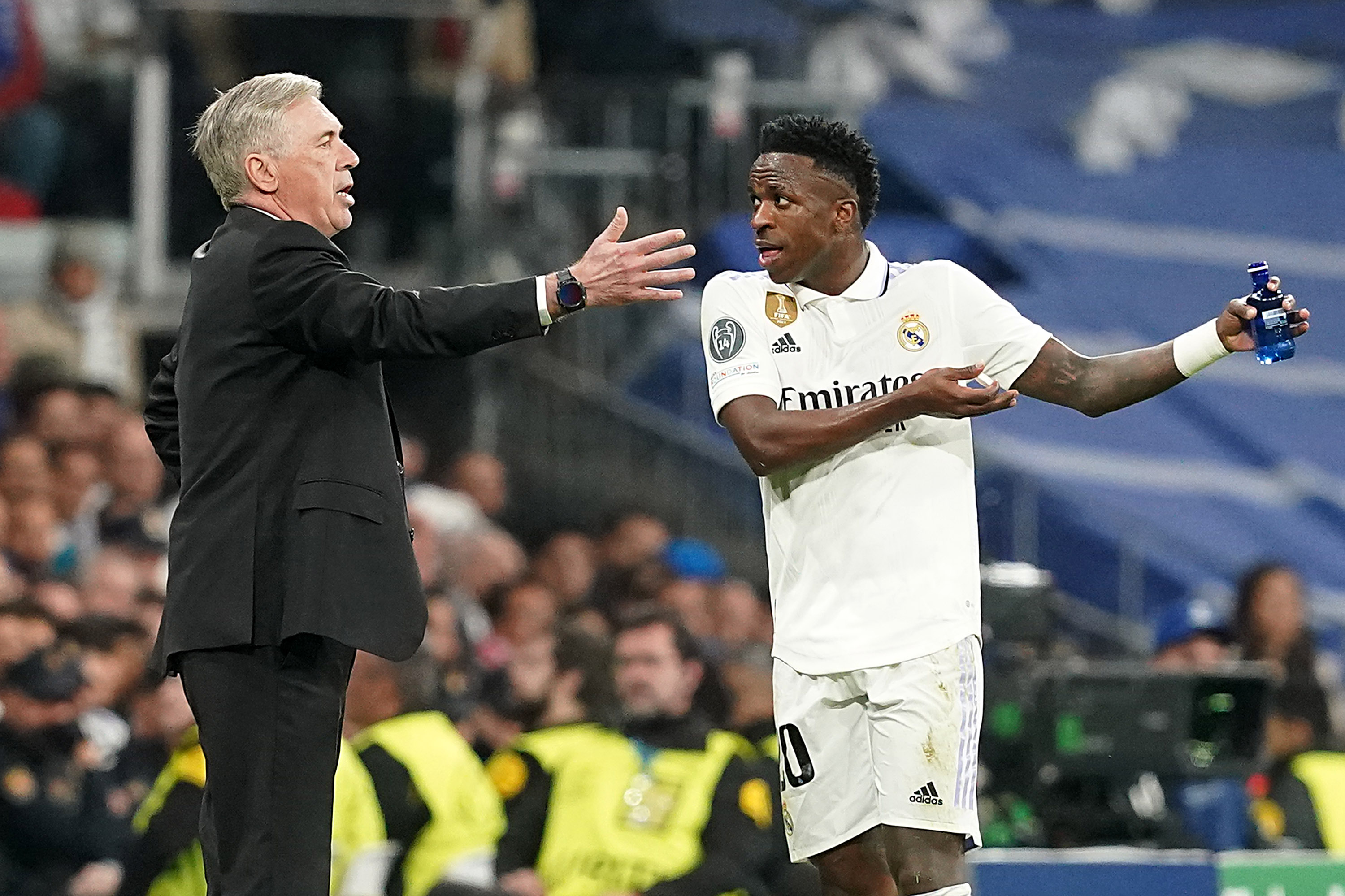 Carlo Ancelotti et Vinicius Jr