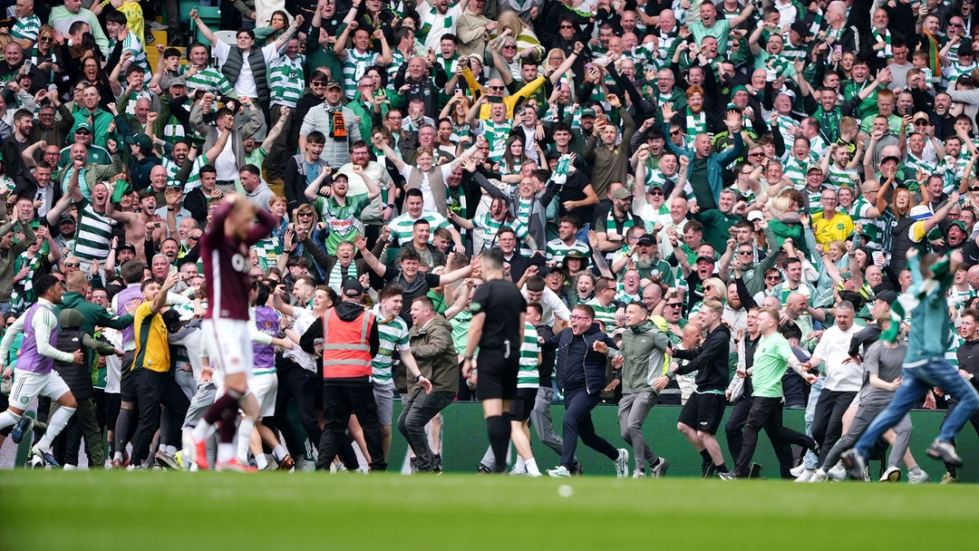 Celtic hit late double to break Hearts and win Scottish Premiership