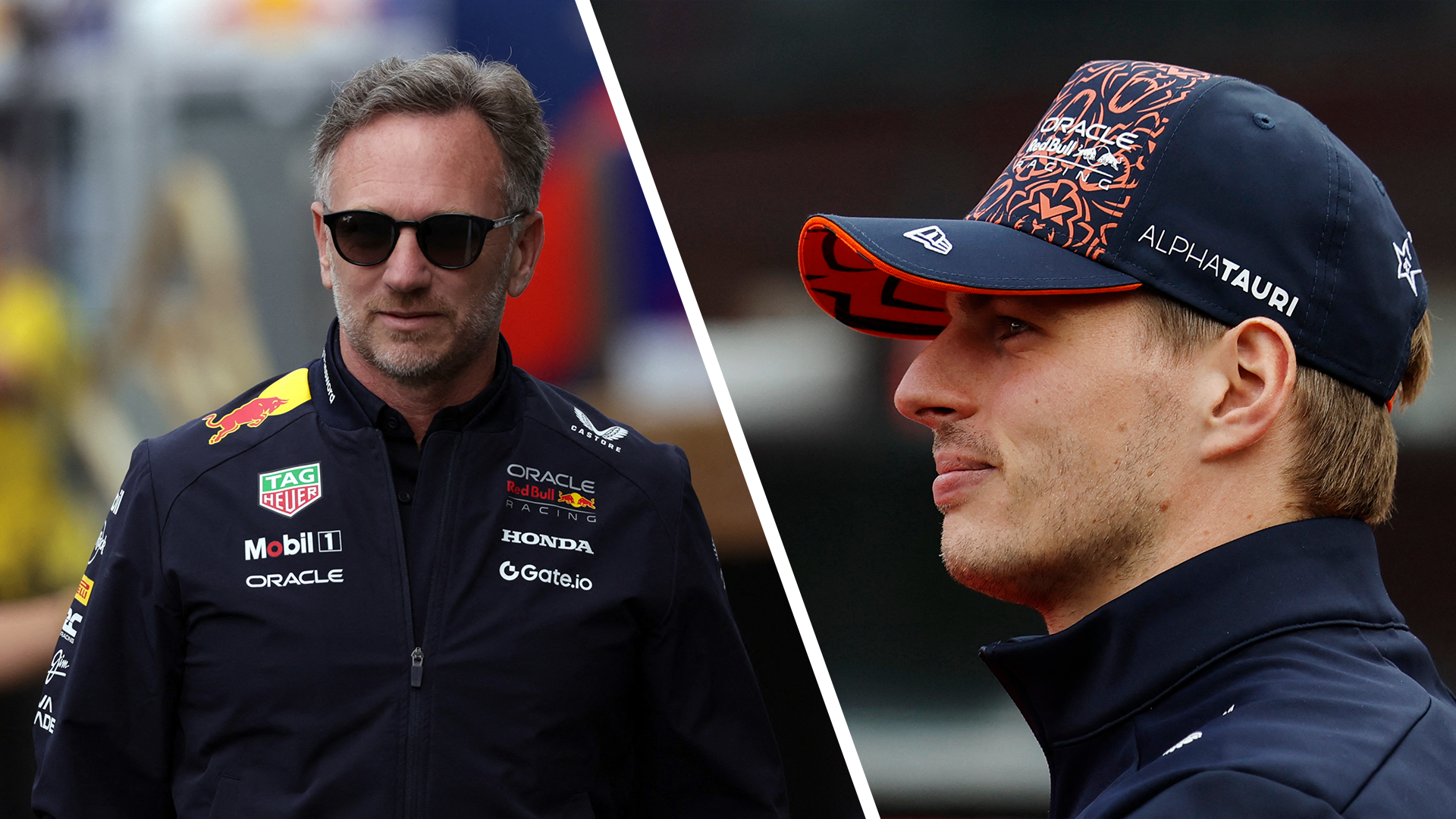 Christian Horner and Max Verstappen