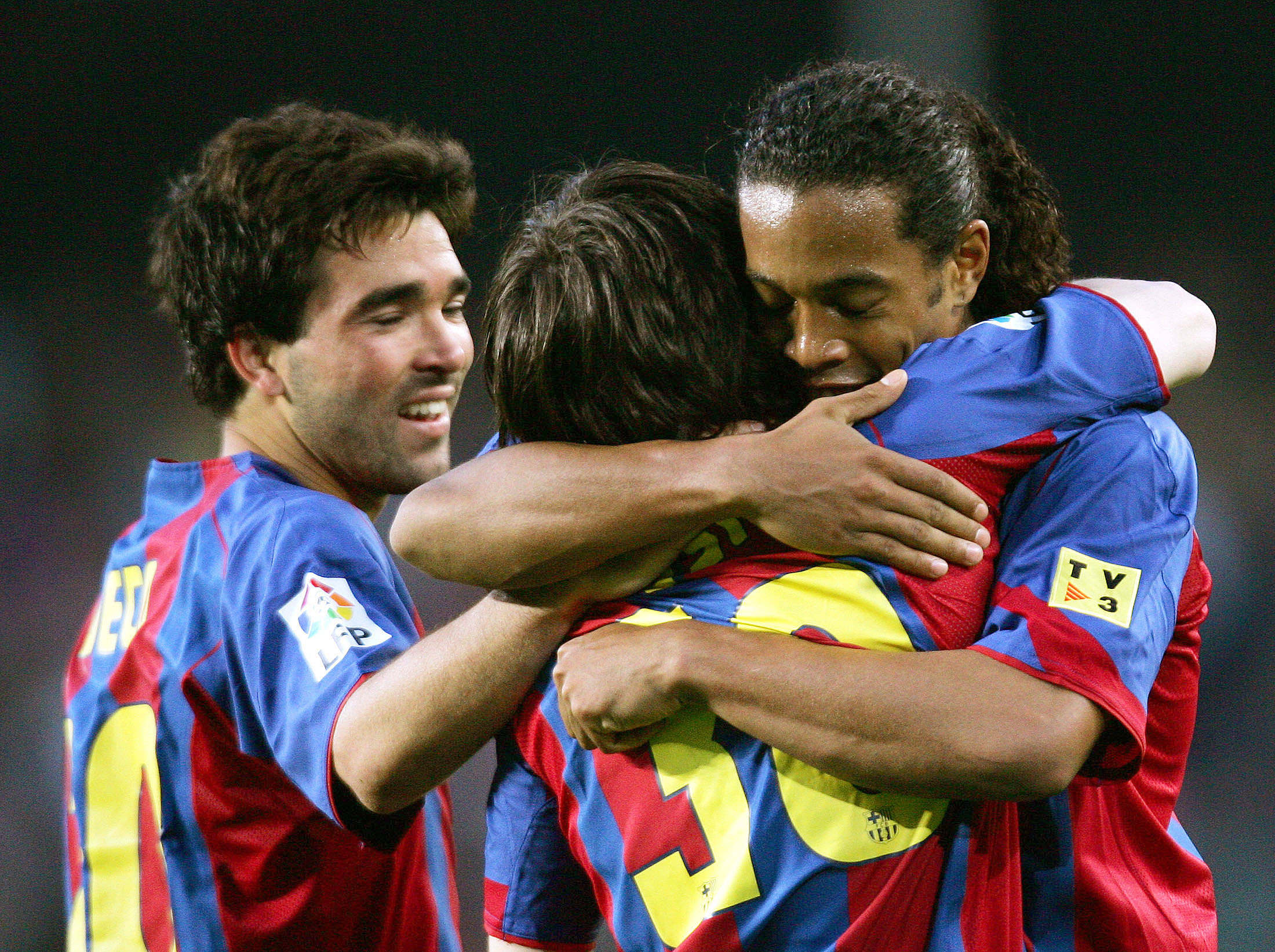 Deco, Messi et Ronaldinho