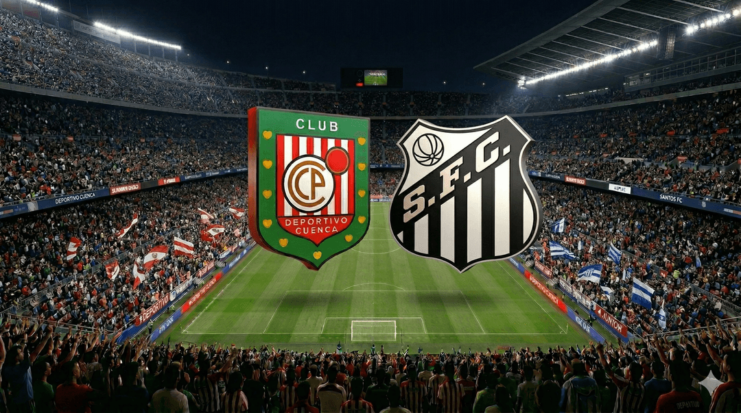 Escudos de Deportivo Cuenca y Santos FC para la Copa Sudamericana