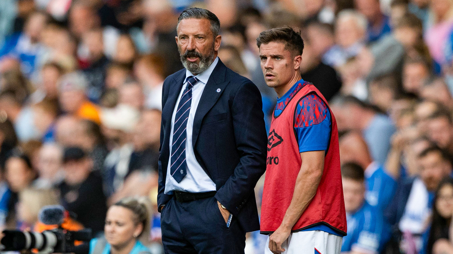 Derek McInnes and Cammy Devlin