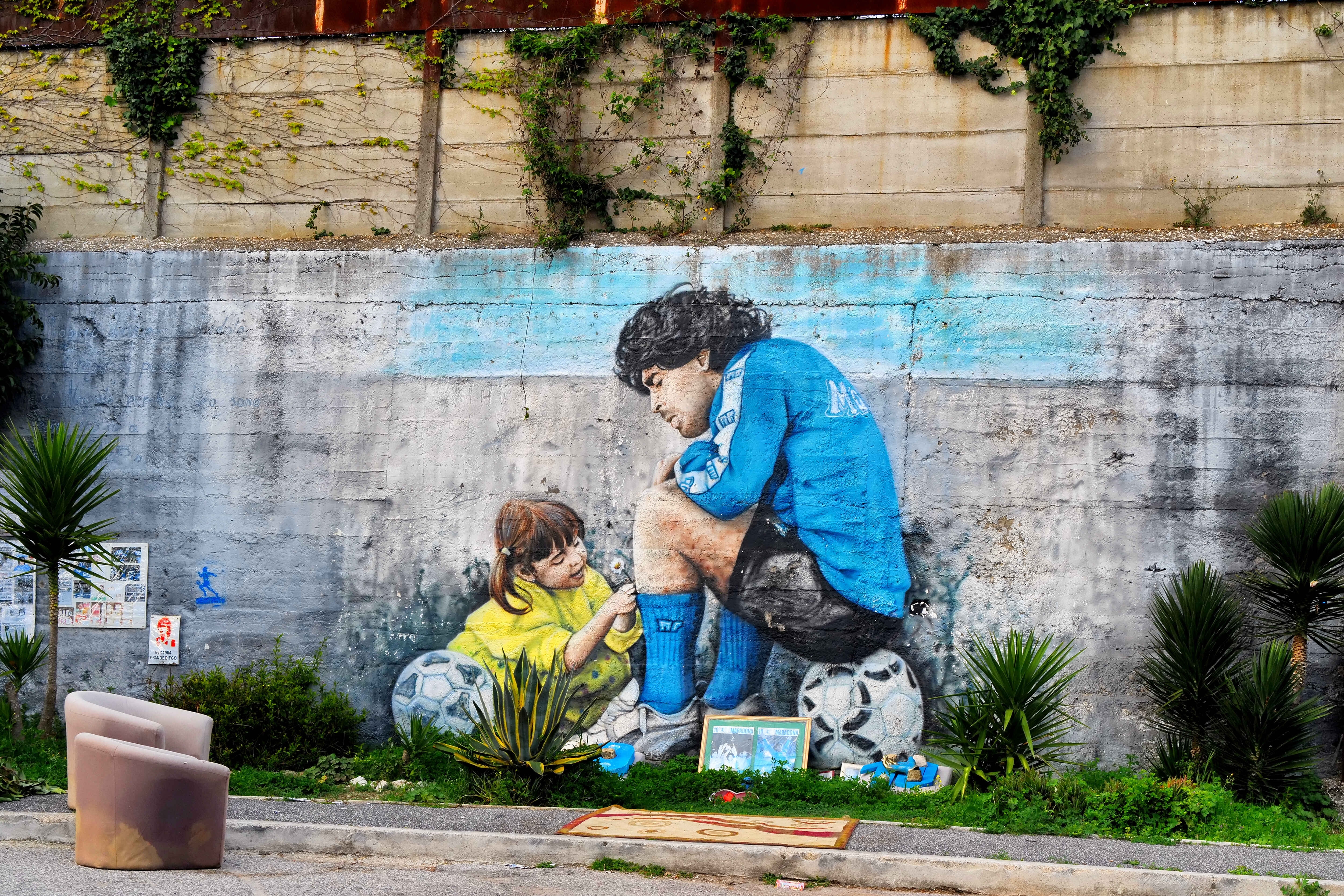 Diego Maradona fresque