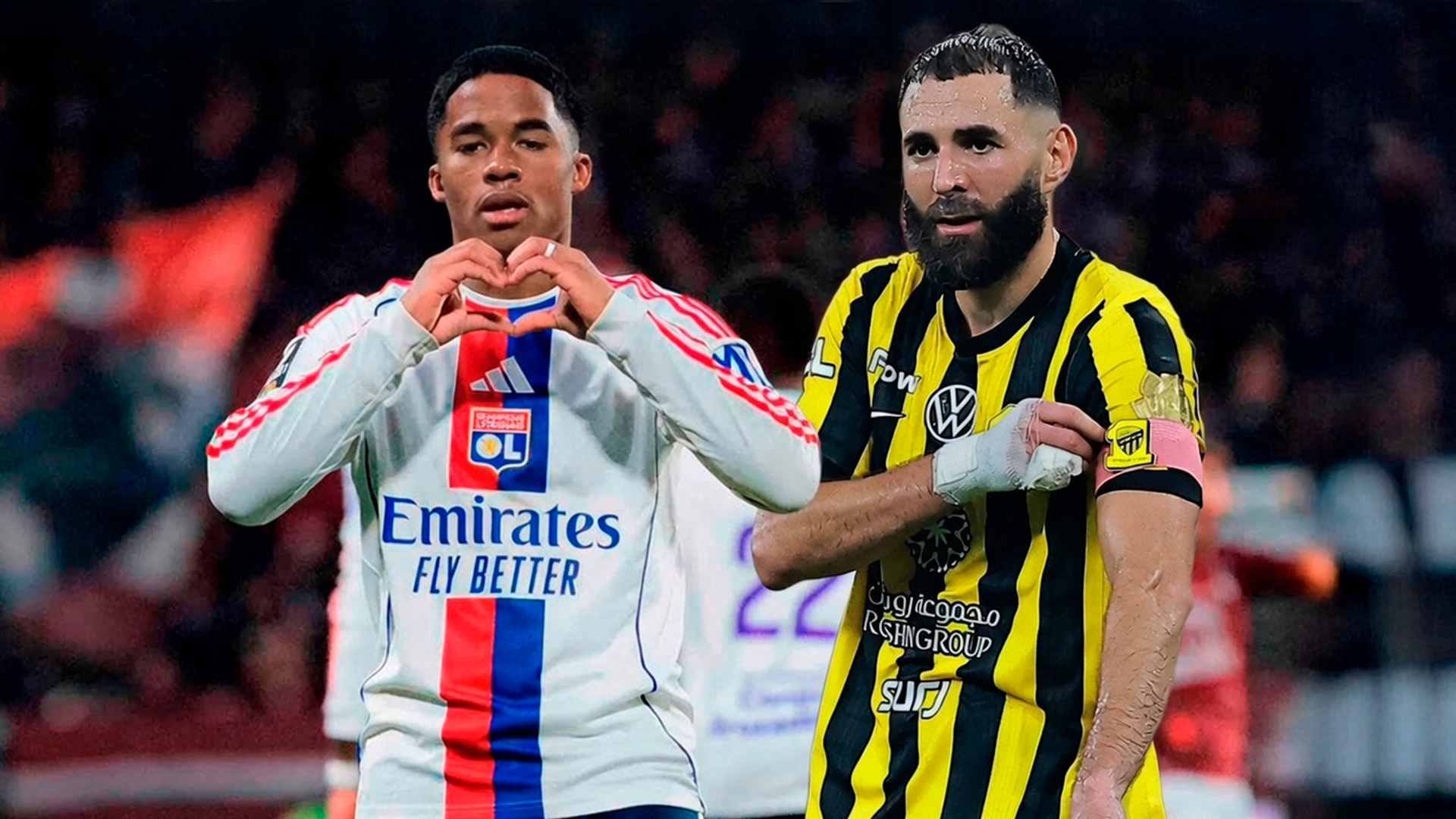 Endrick y Karim Benzema