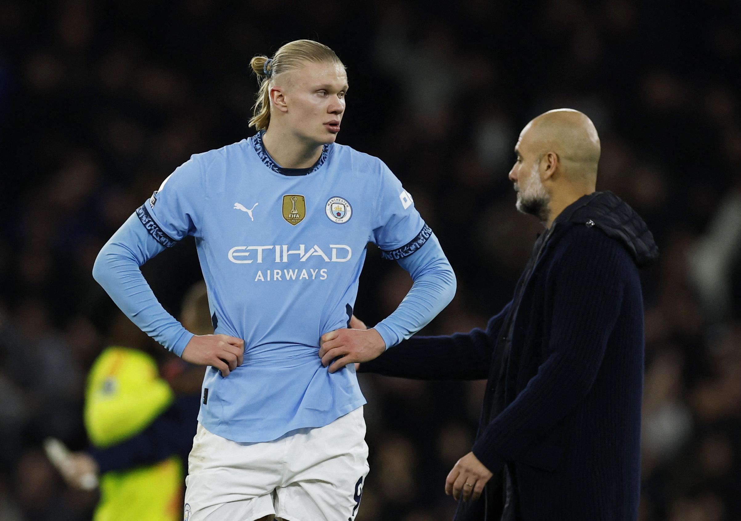 Erling Haaland et Pep Guardiola