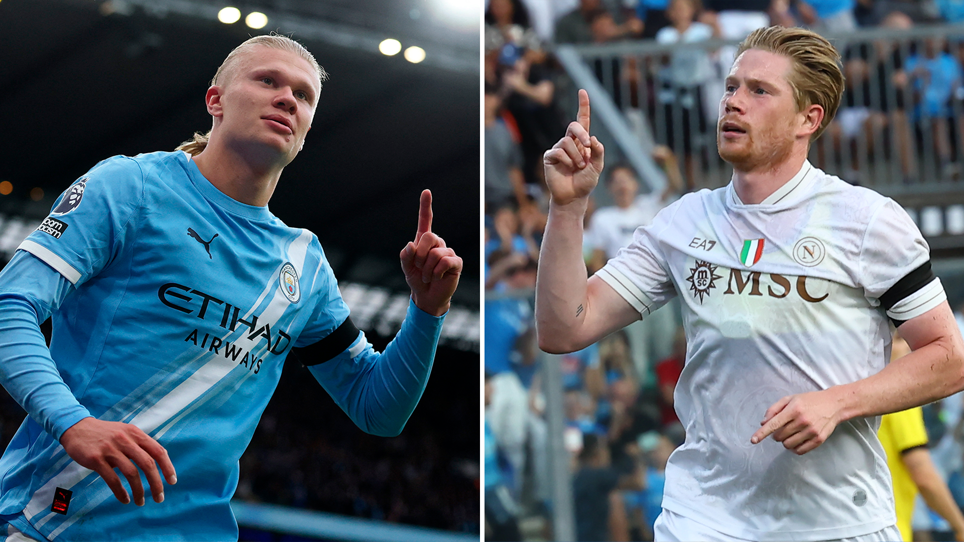 Erling Haaland y Kevin de Bruyne