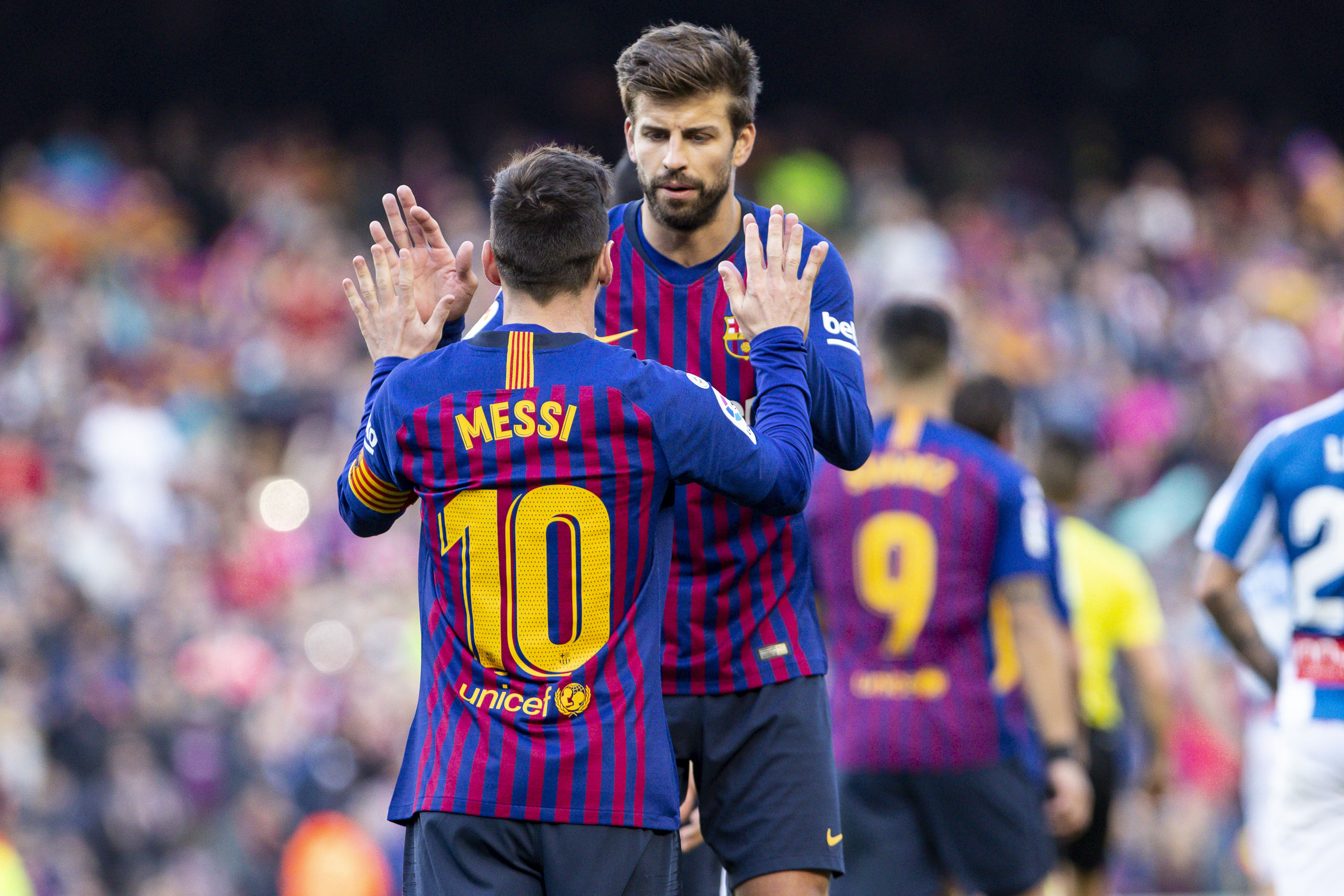 Gérard Piqué et Lionel Messi