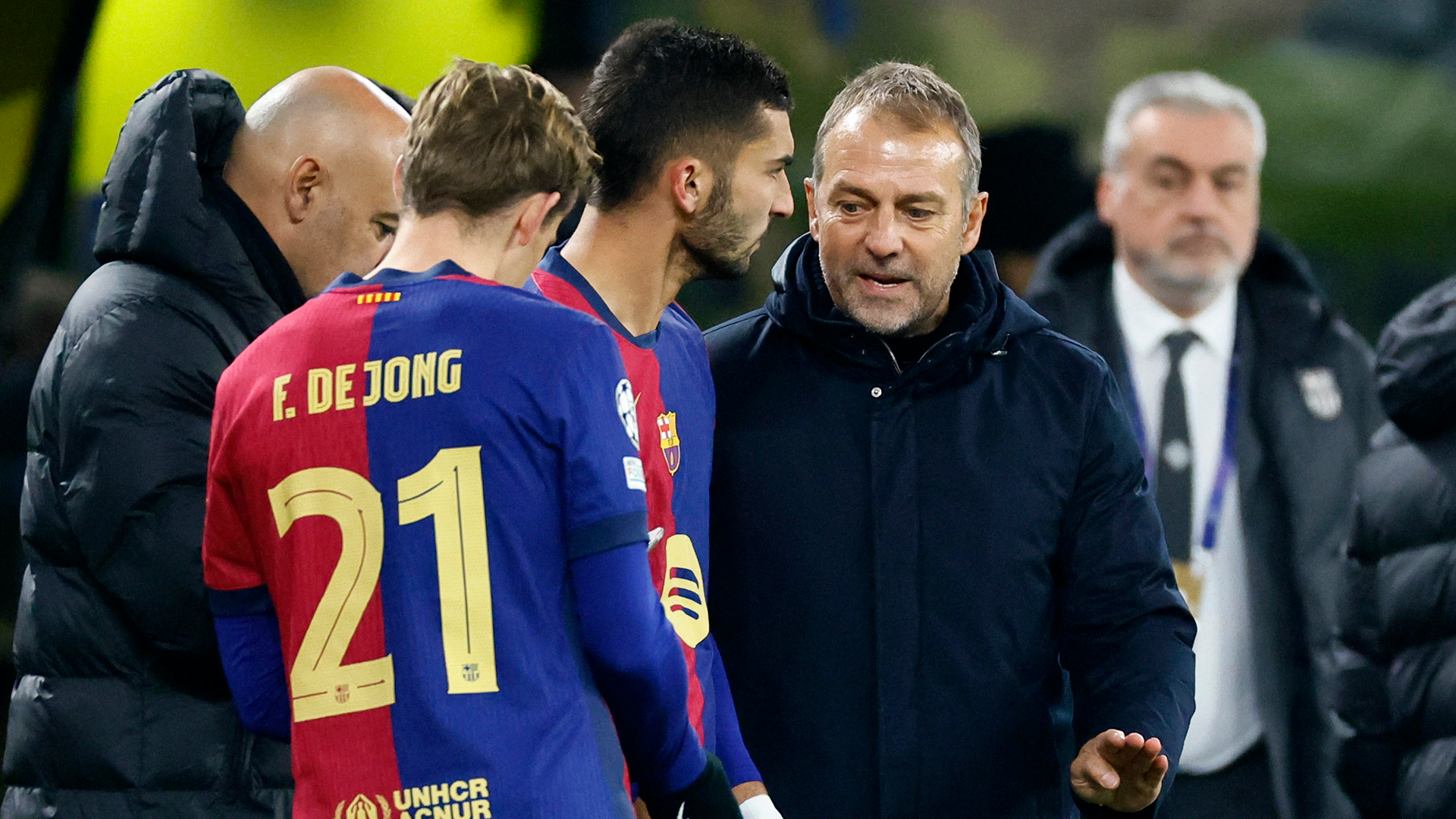 Hansi Flick y Ferrán Torres