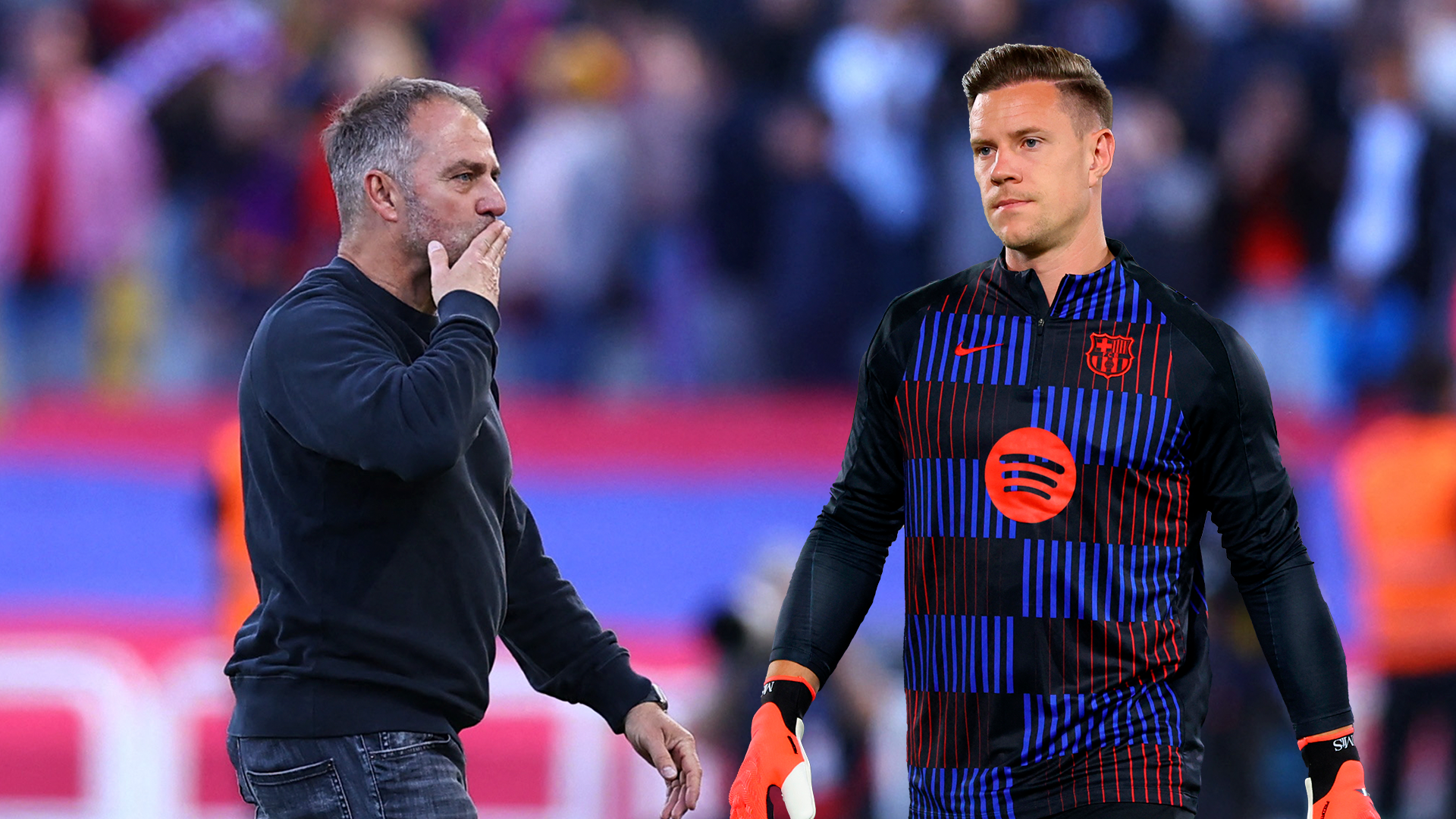 Hansi Flick y Marc-André Ter Stegen