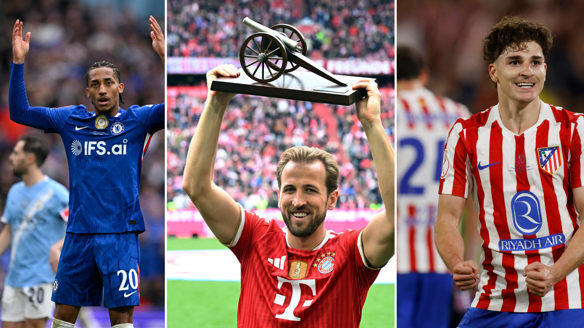 Harry Kane, Julian Alvarez, Joao Pedro