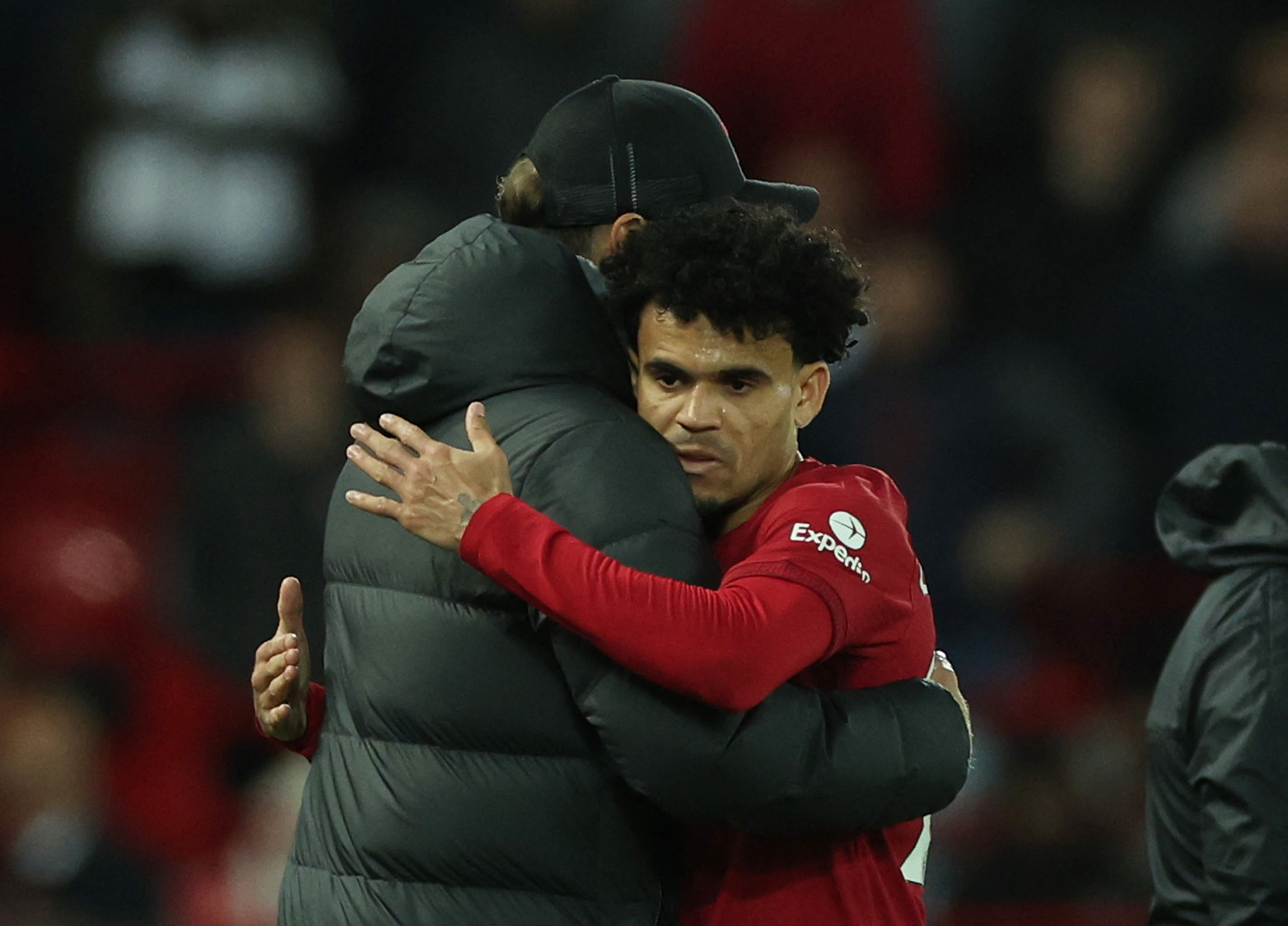 Jürgen Klopp y Luis Díaz