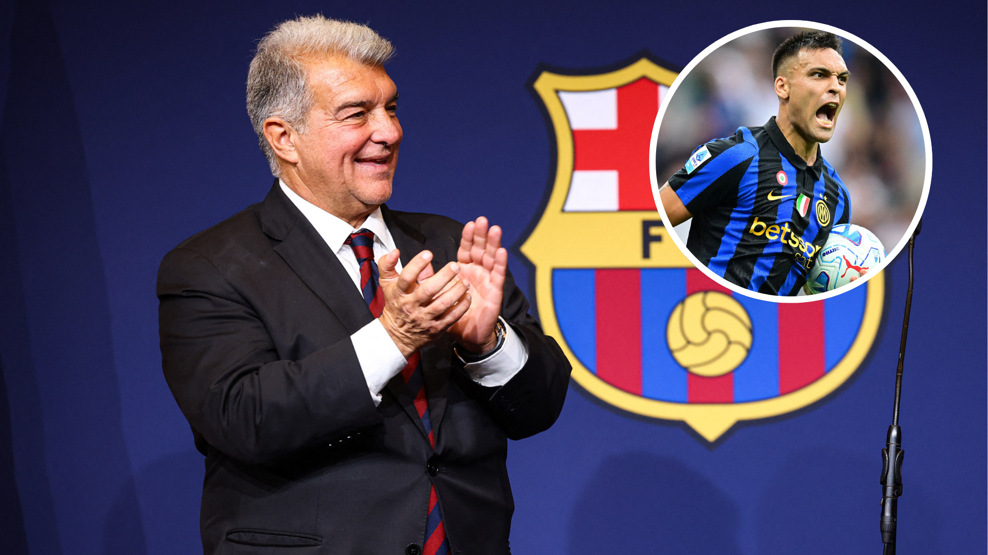 Joan Laporta quería a Lautaro Martínez