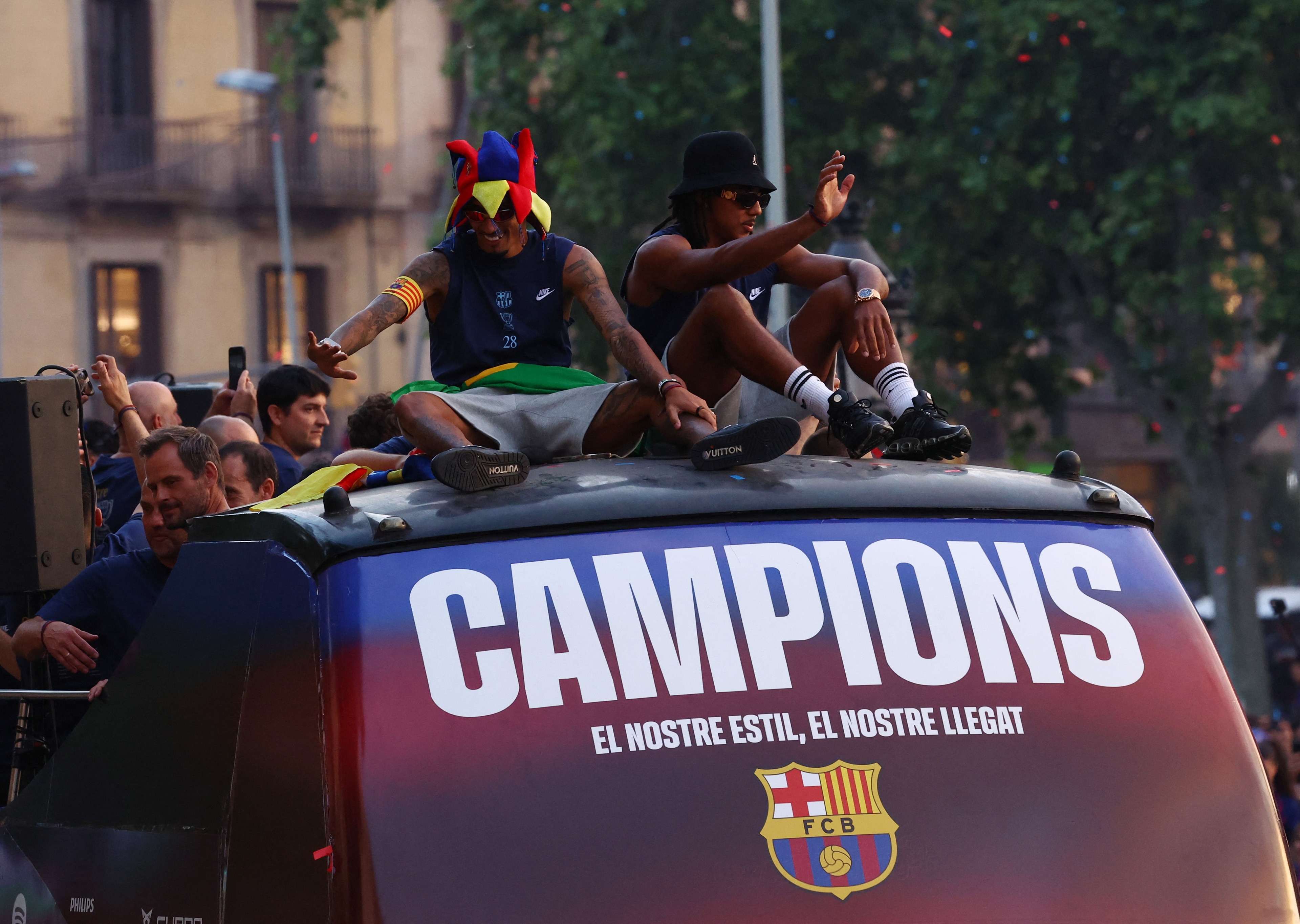 Jules Koundé bus FC Barcelone champion