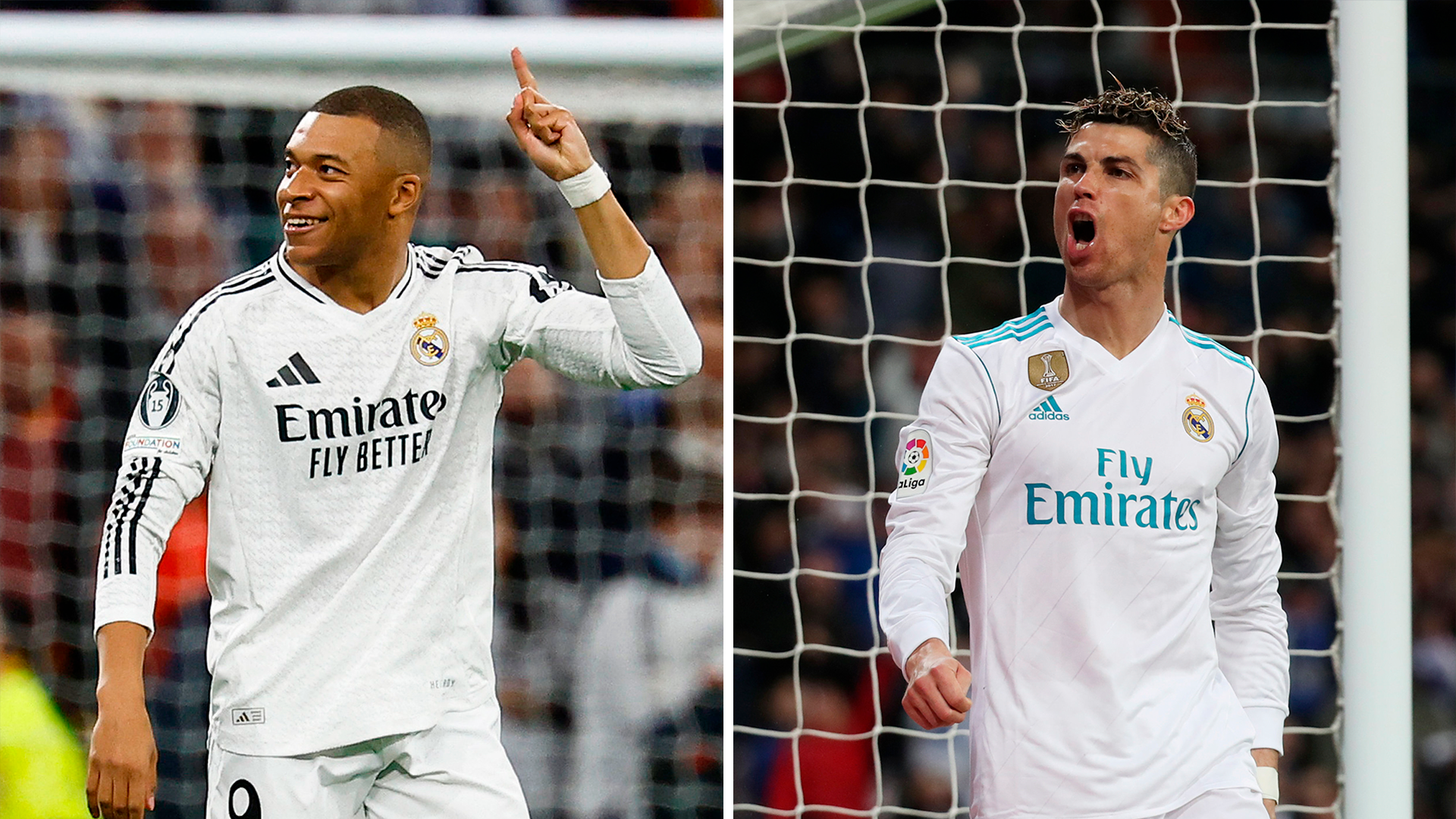 Kylian Mbappé y Cristiano Ronaldo