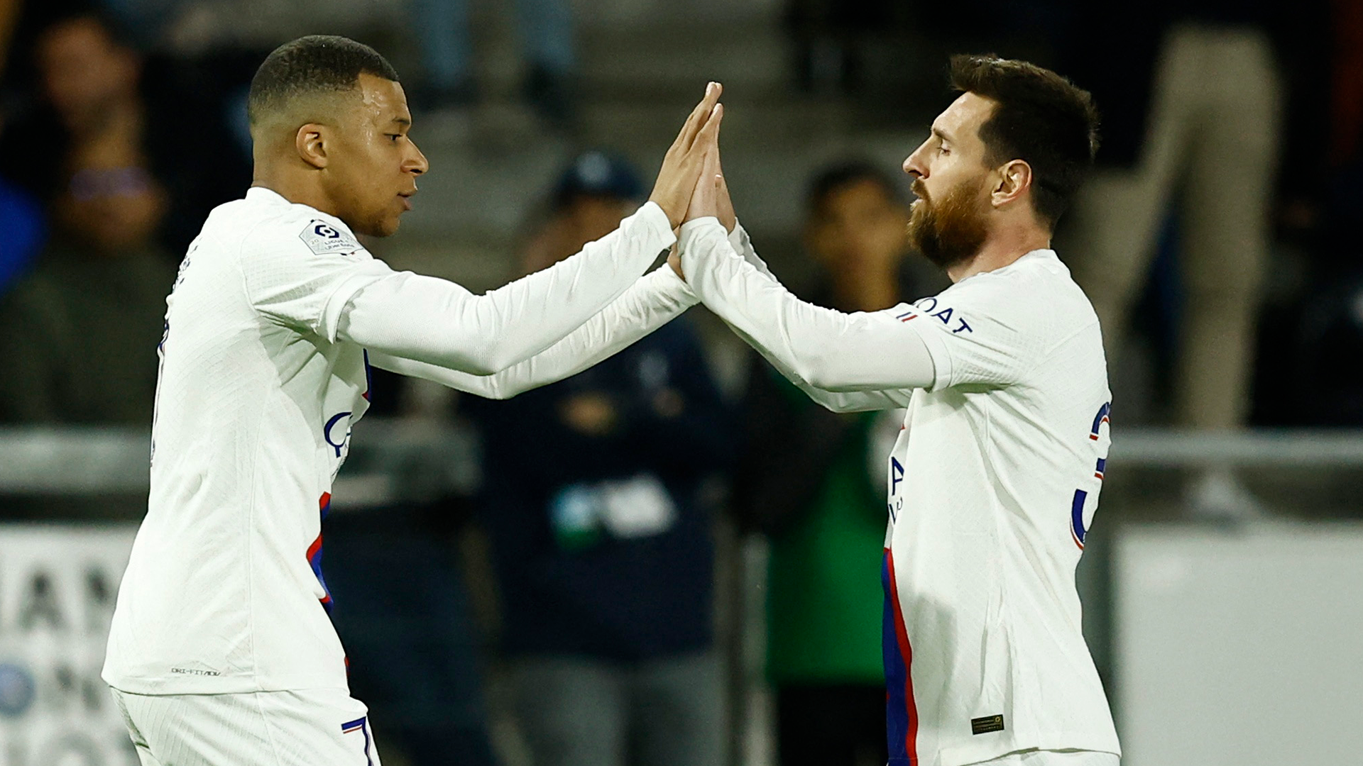 Kylian Mbappé y Lionel Messi