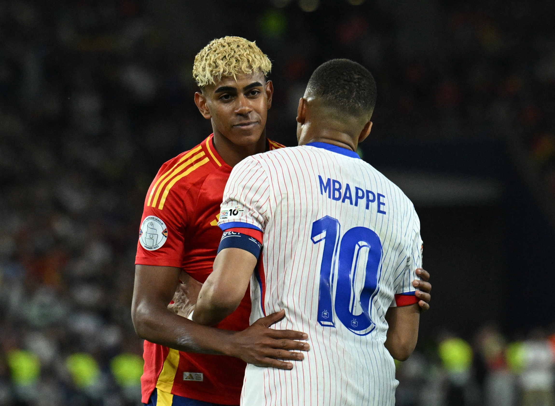 Lamine Yamal et Kylian Mbappé