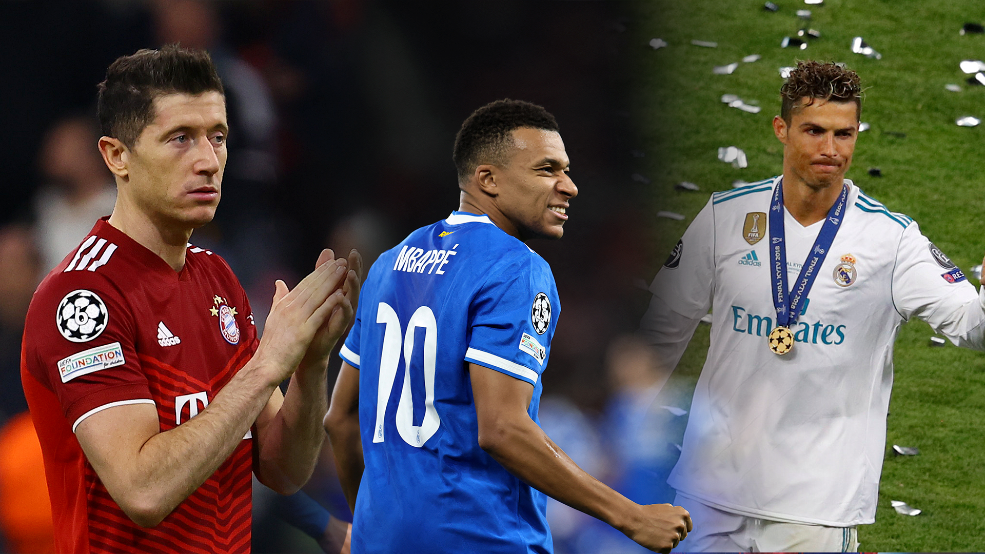 Lewandowski, Mbappé, Cristiano