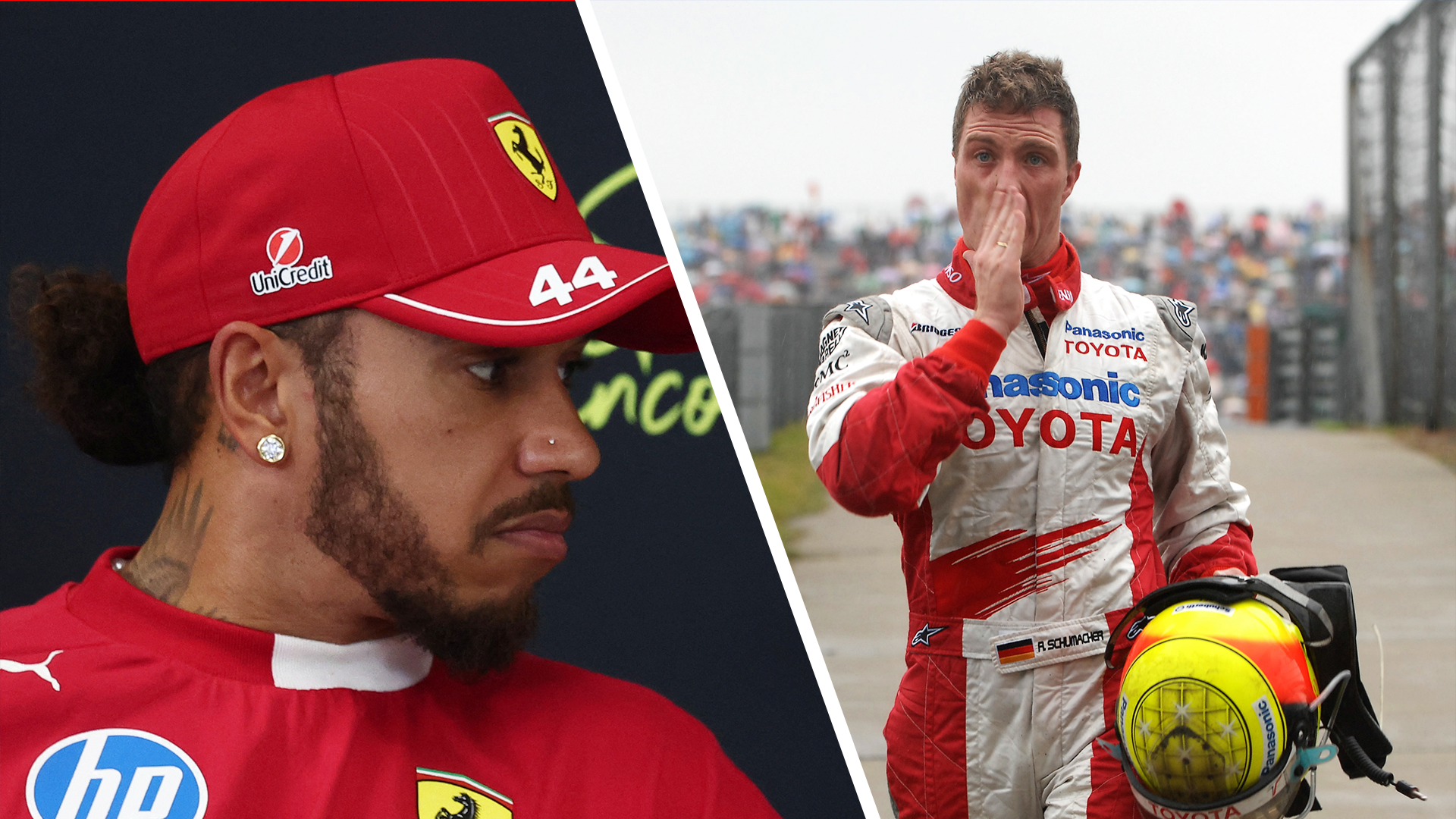 Lewis Hamilton and Ralf Schumacher